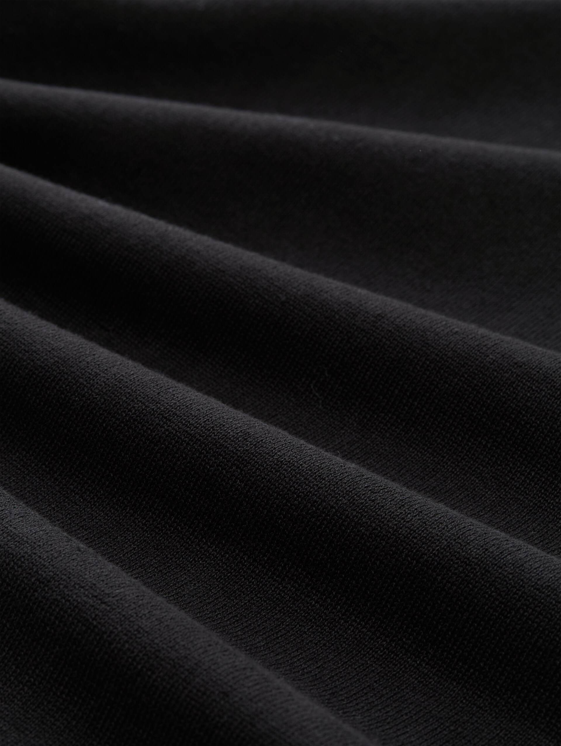 Rollkragenpullover aus Baumwolle - Night Watch Black - Material-Ansicht