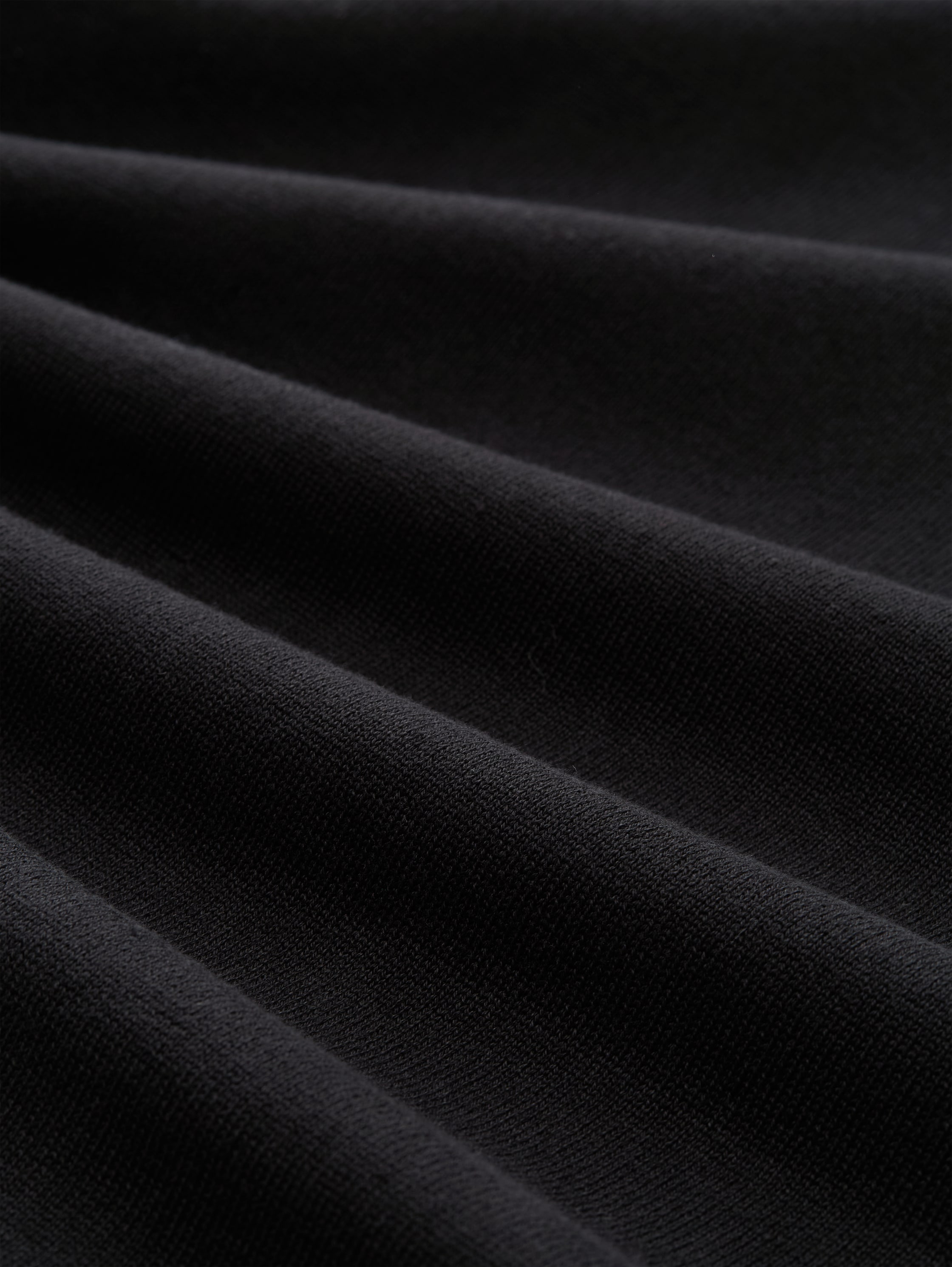 Rollkragenpullover aus Baumwolle - Night Watch Black - Material-Ansicht