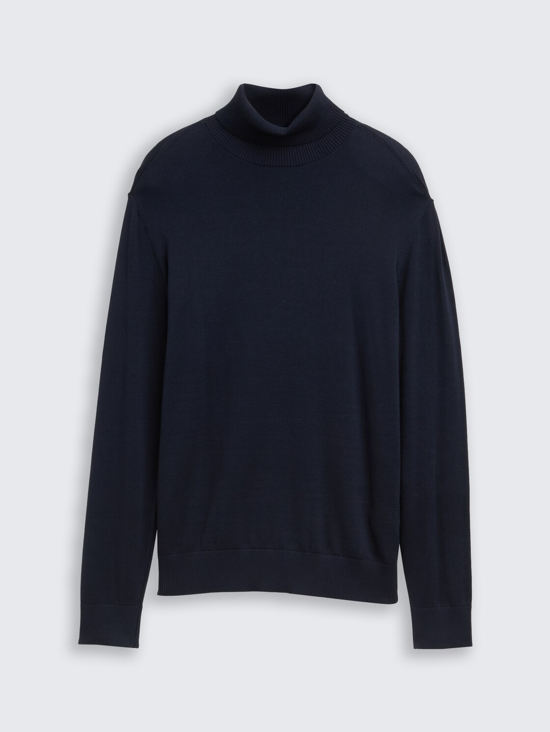 Rollkragenpullover aus Baumwolle - sky captain blue