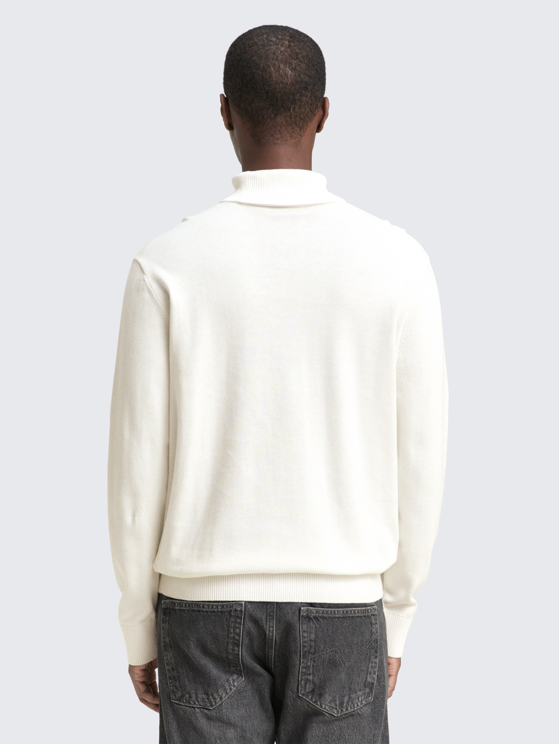 Rollkragenpullover aus Baumwolle - wool_white - 