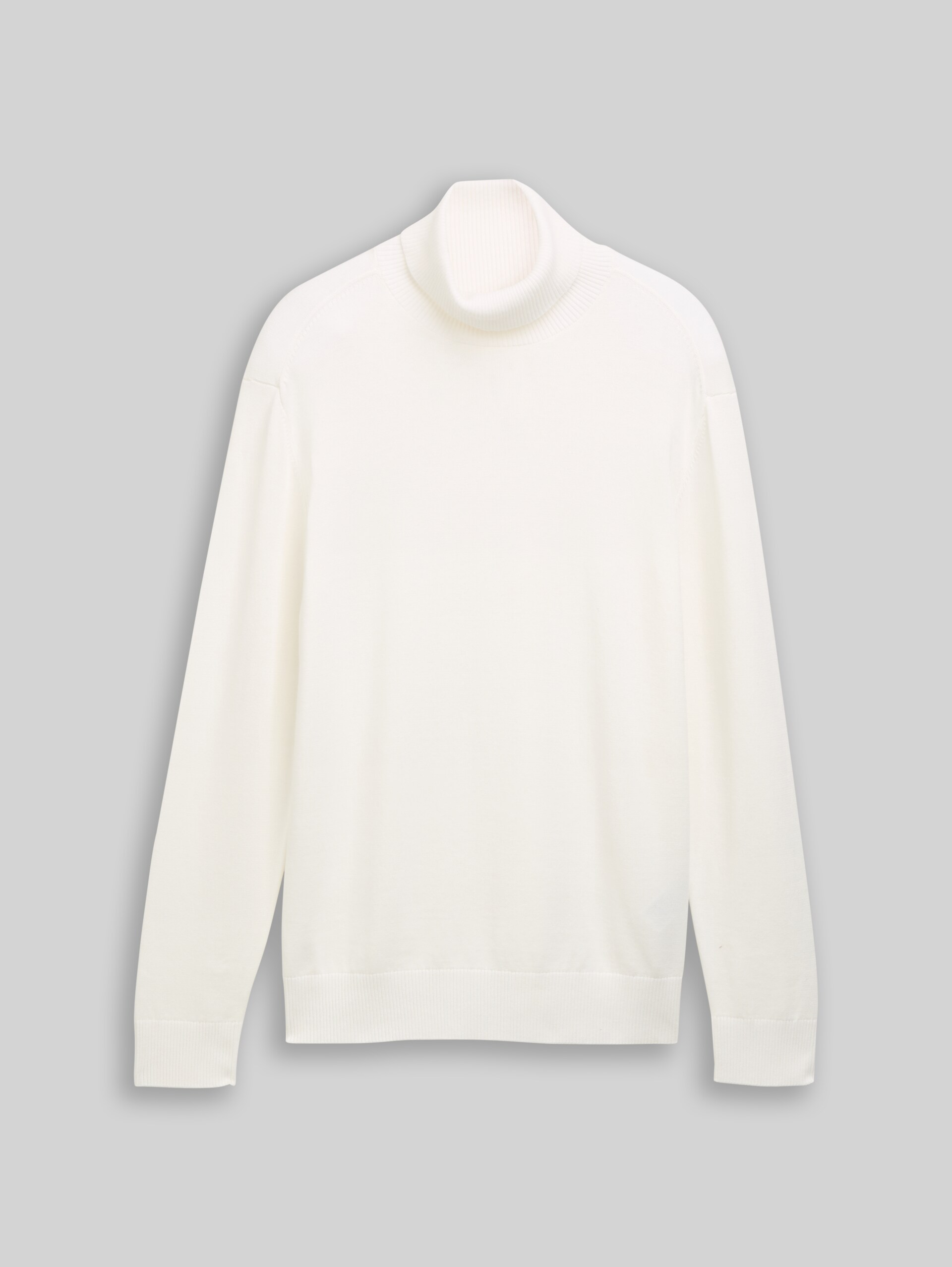 Cotton turtleneck jumper - Wool White
