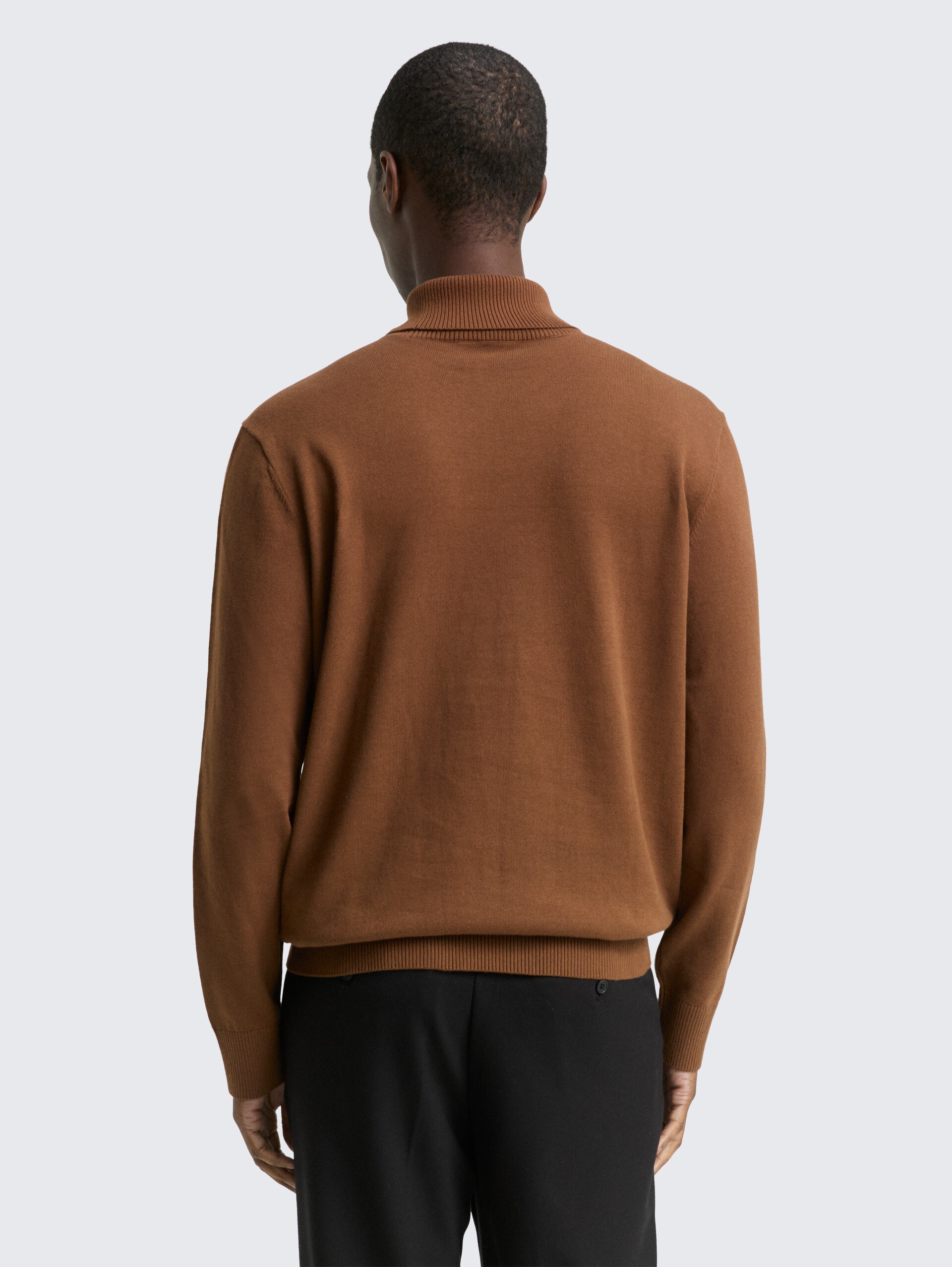 Rollkragenpullover aus Baumwolle - Golden Clay