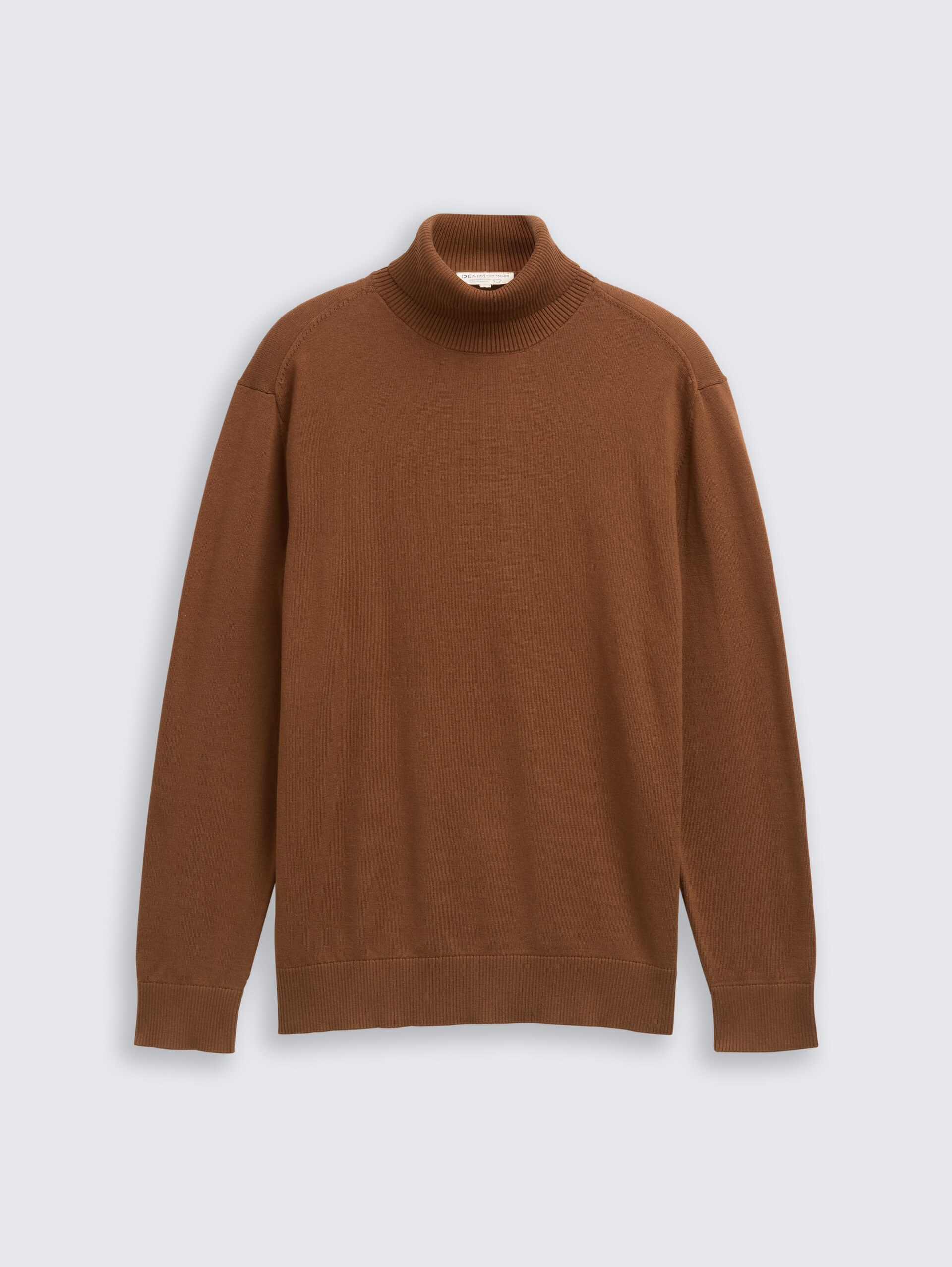 Rollkragenpullover aus Baumwolle - Golden Clay