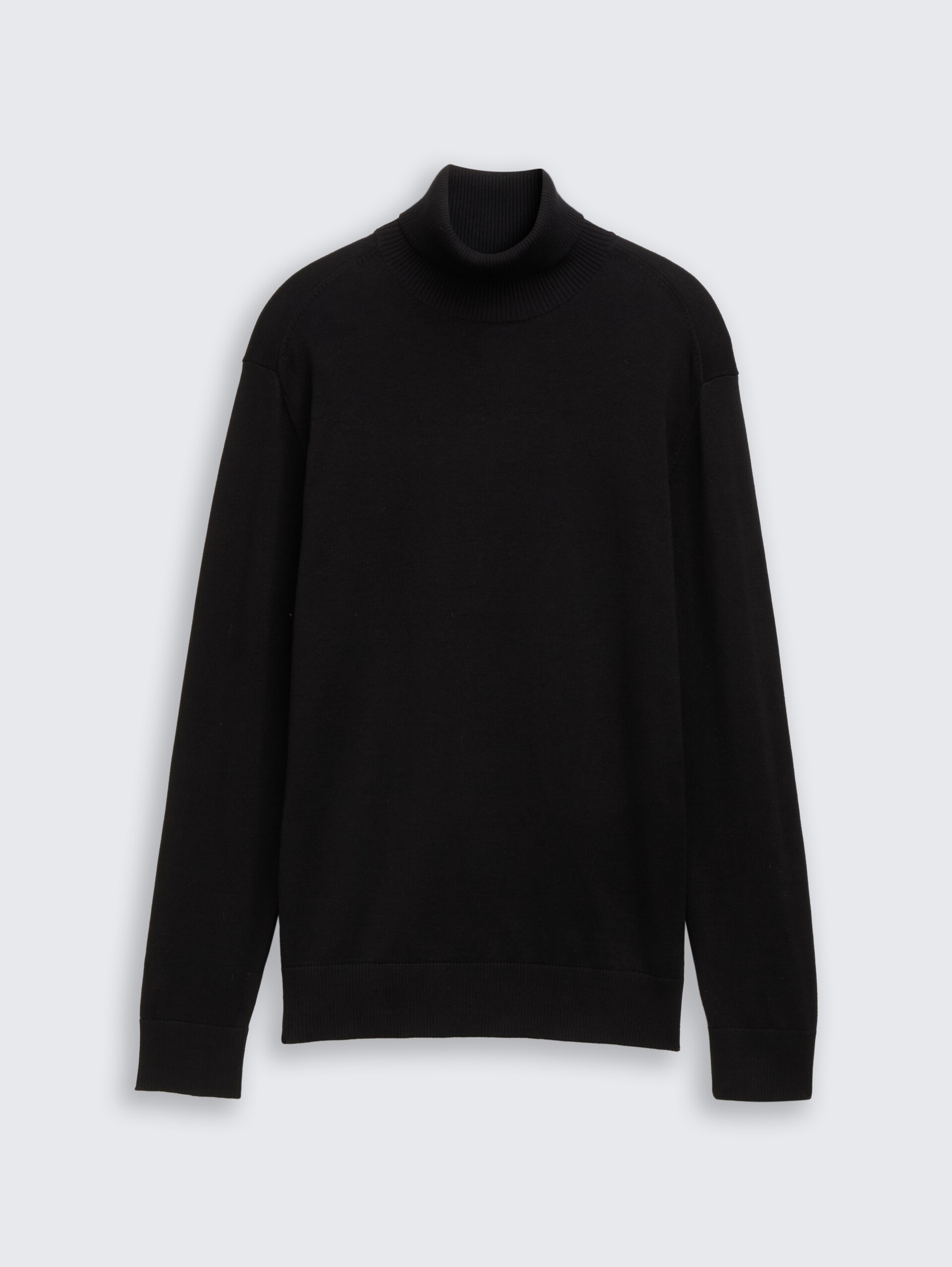 Rollkragenpullover aus Baumwolle - Black