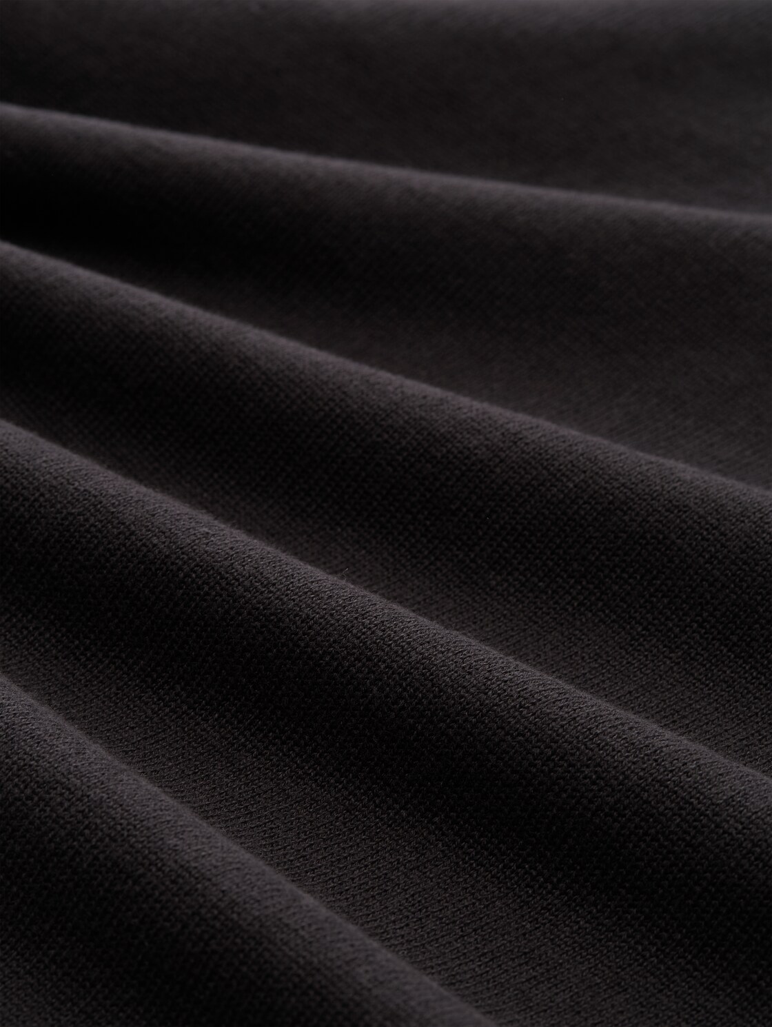 Relaxed Fit Strickjacke mit Reißverschluss - Night Watch Black - Material-Ansicht