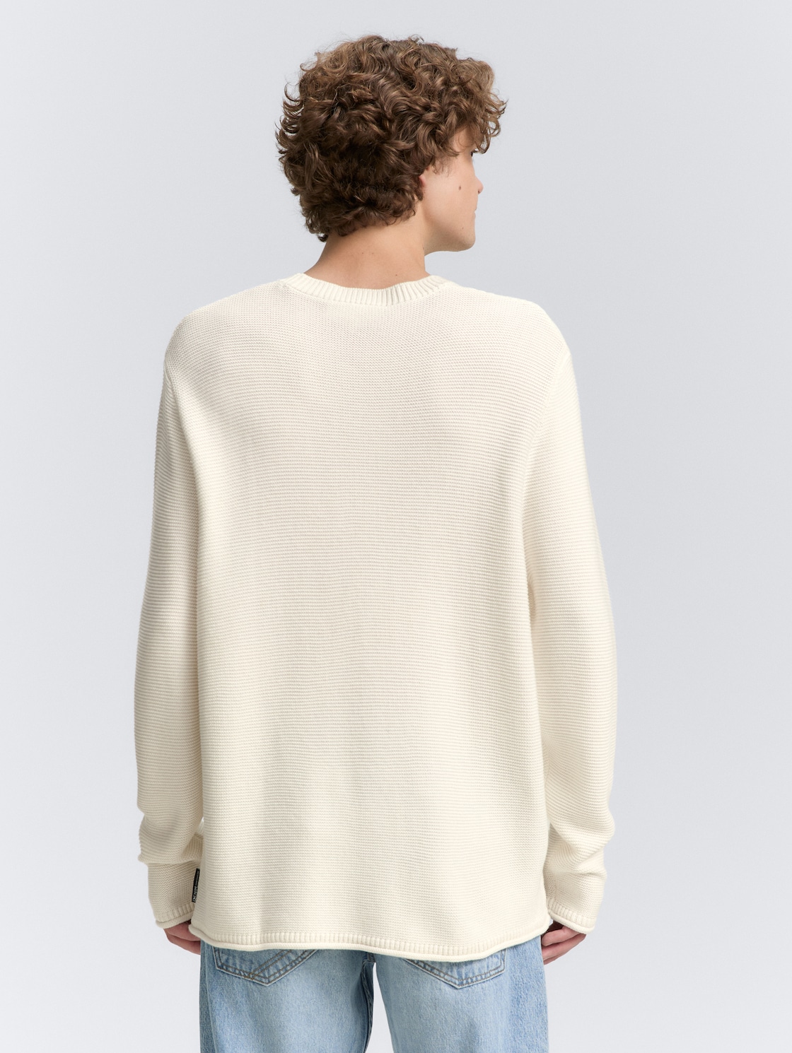 Relaxed Fit Strickpullover - Gardenia White