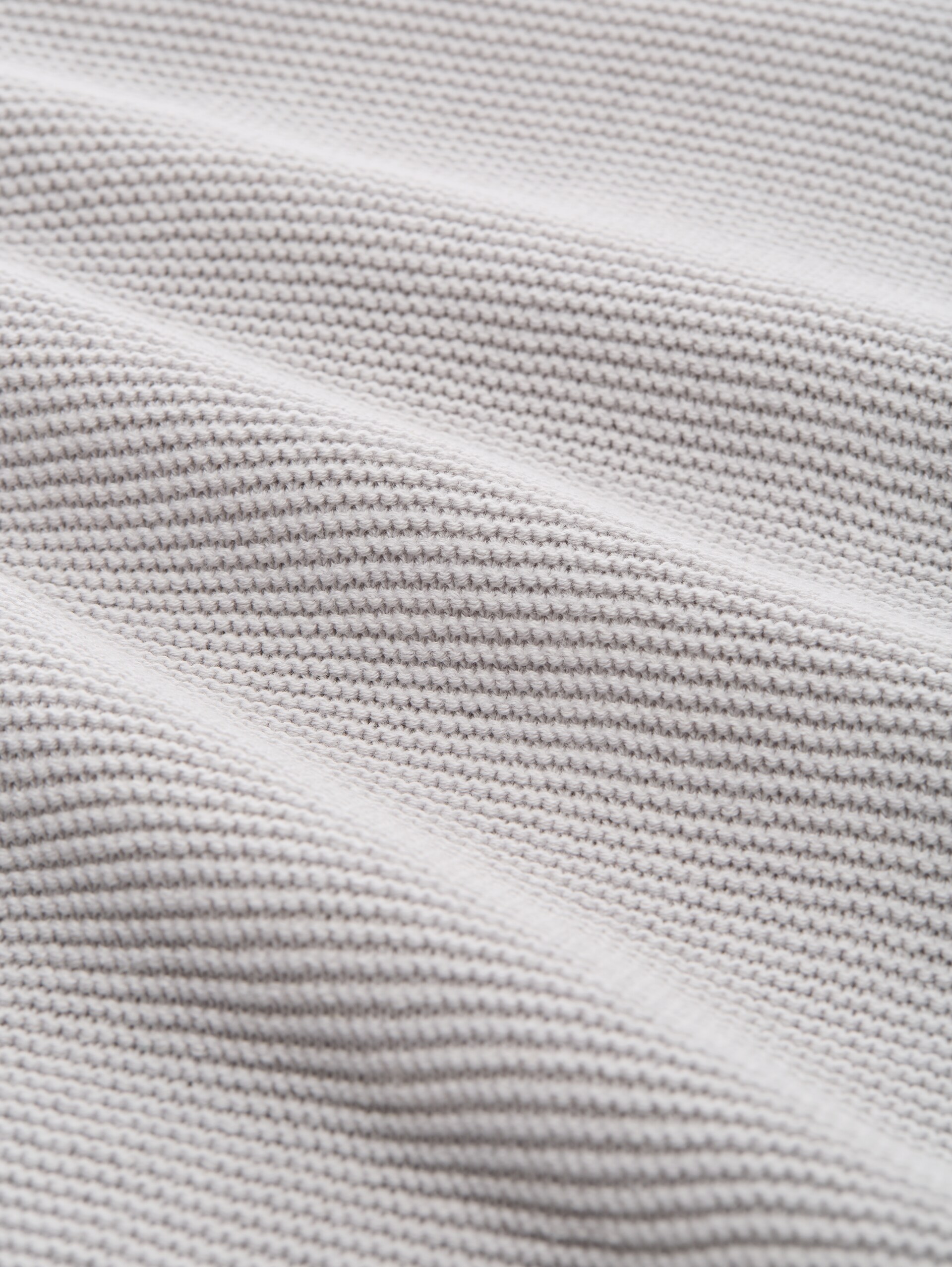 Relaxed Fit Strickpullover - Light Stone Grey Melange - Material-Ansicht