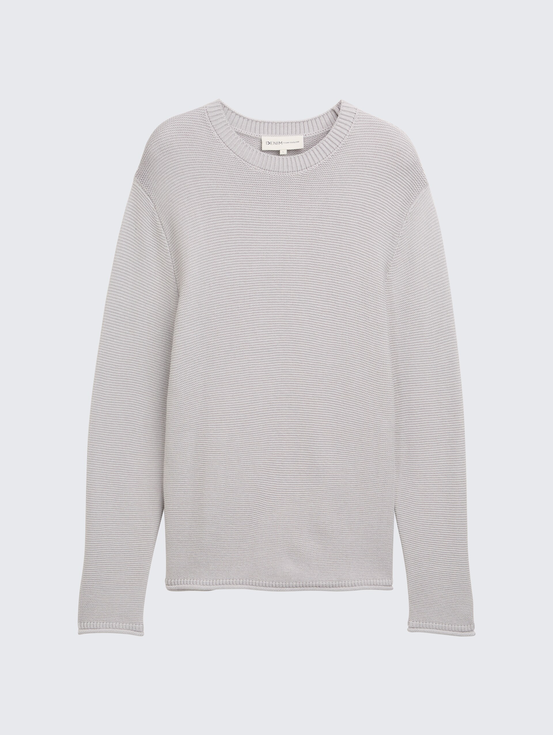 Relaxed Fit Strickpullover - Light Stone Grey Melange