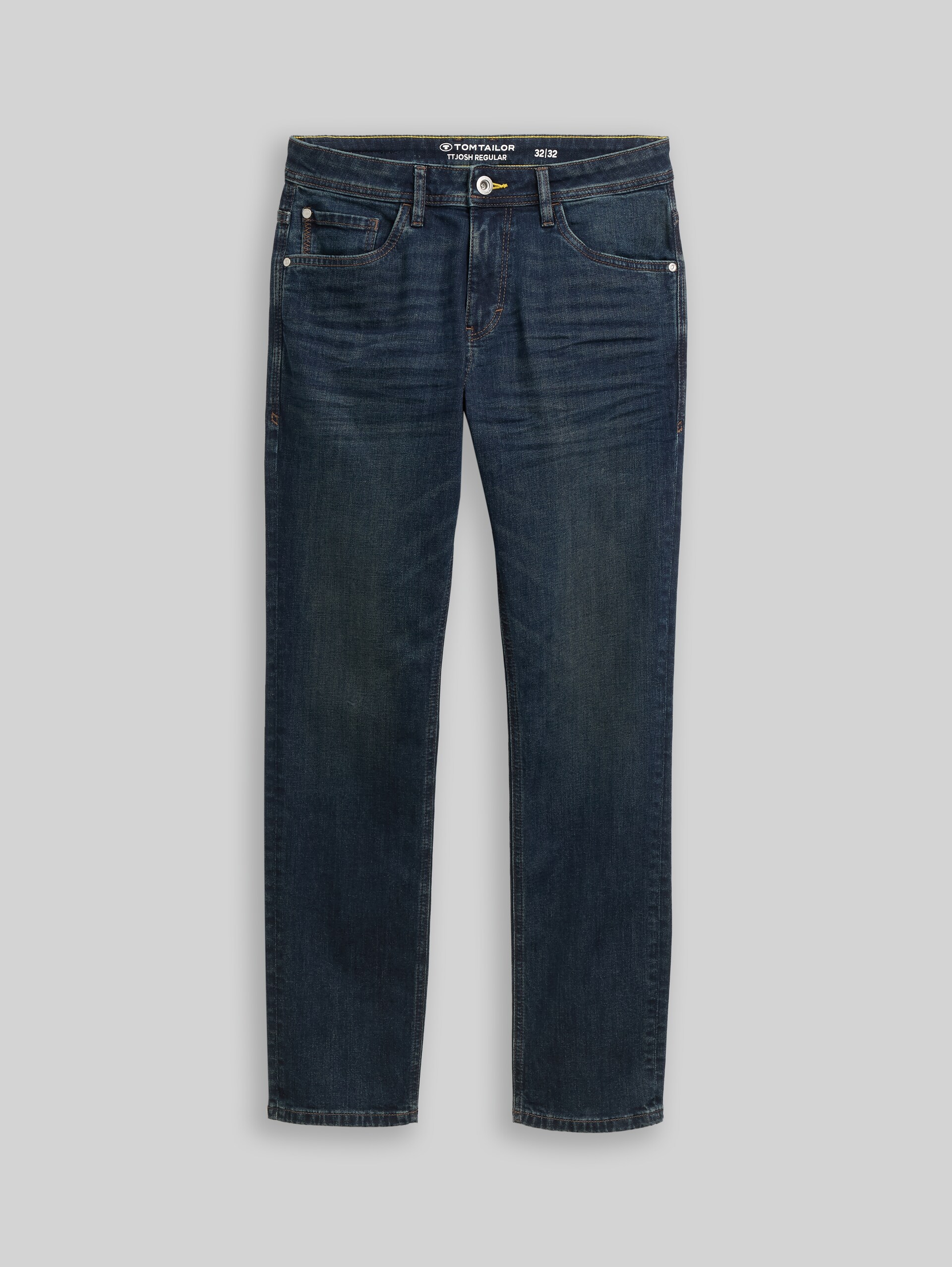 TTJOSH REGULAR SLIM Stretch jeans - vintage used dark stone blue - Front product view