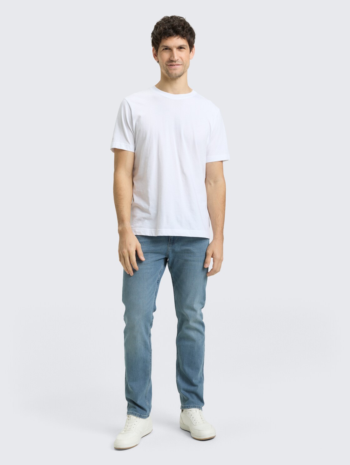 TTJOSH REGULAR SLIM Jeans mit Stretch - blue grey denim - Model-Vorderansicht