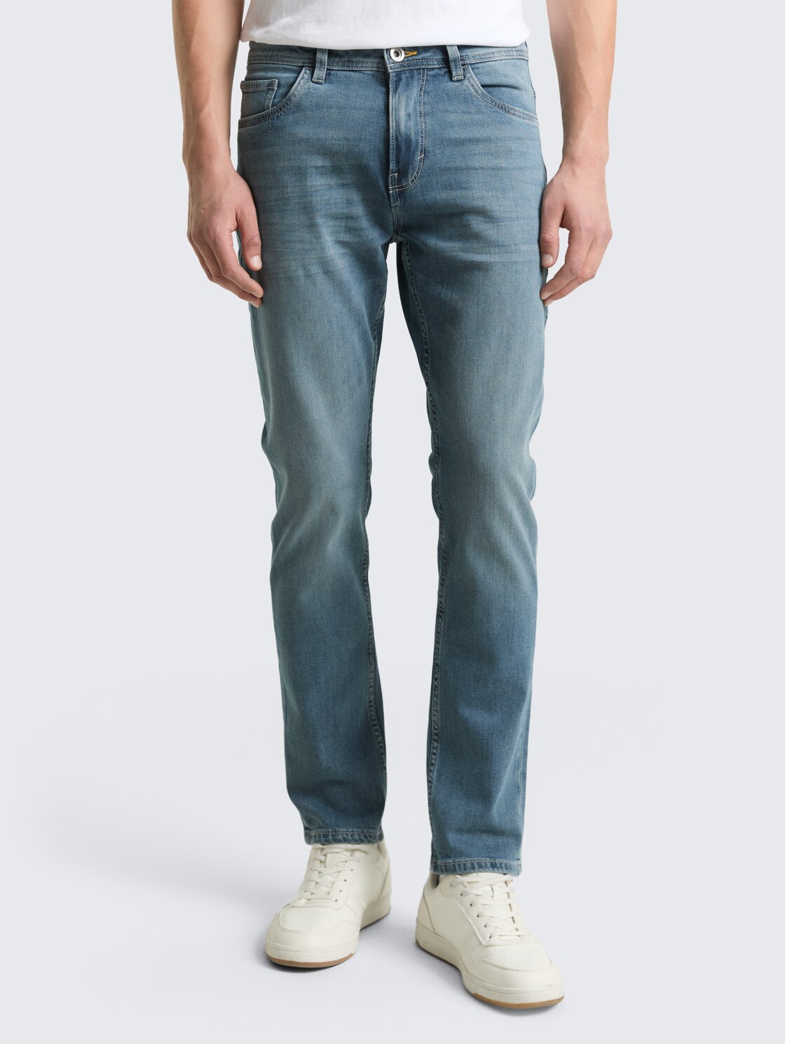 TTJOSH REGULAR SLIM Jeans mit Stretch - light stone blue grey denim - Ausschnitt Model-Vorderansicht