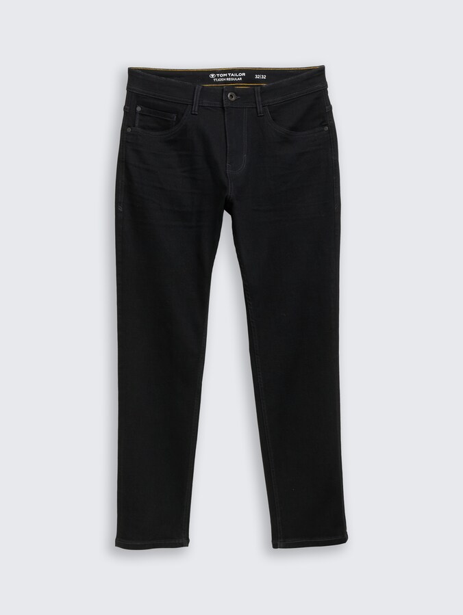 TTJOSH REGULAR SLIM jeans met stretch door Men, black denim