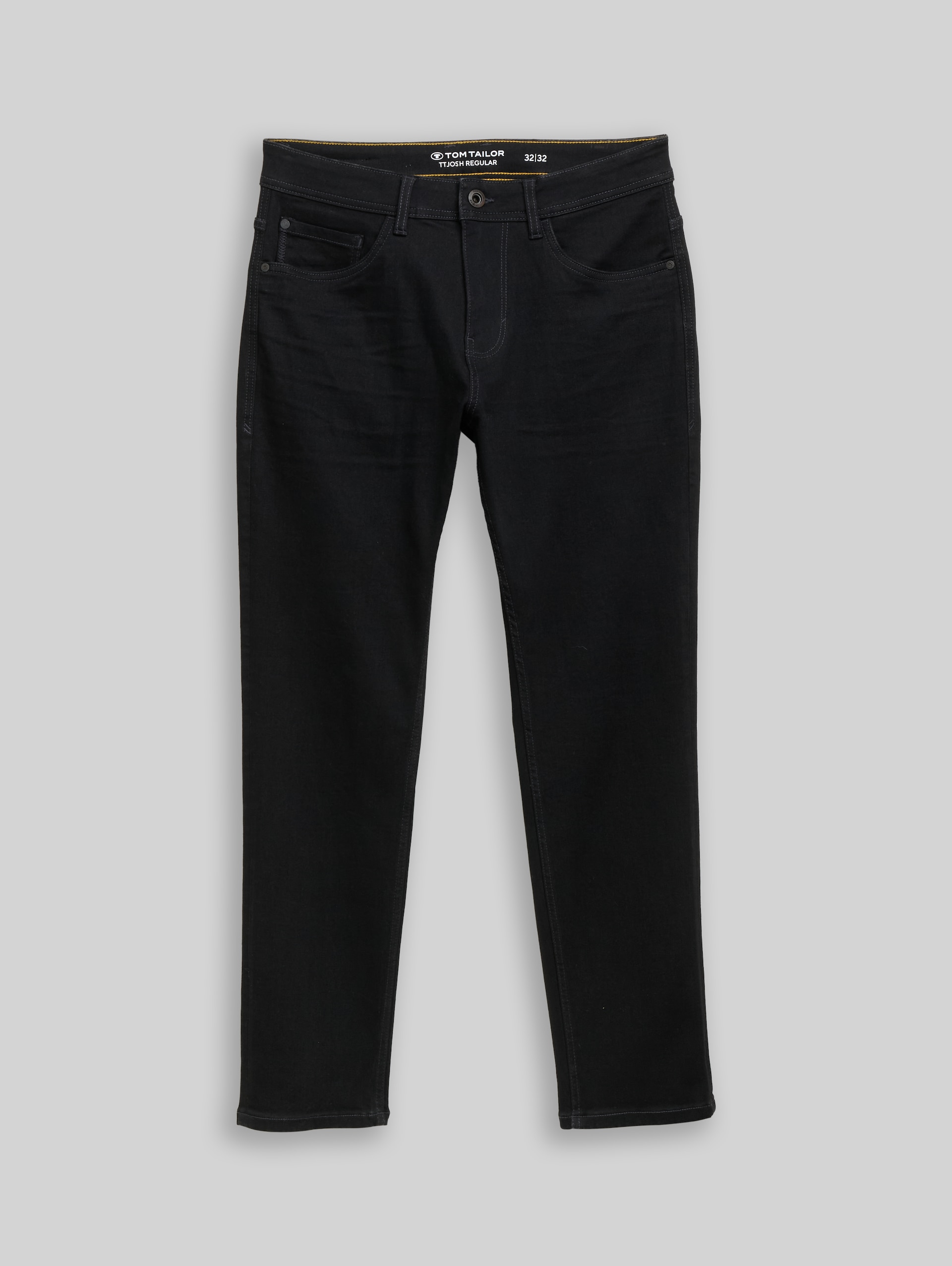Jeans TTJOSH REGULAR SLIM stretch - black denim - Vue de face du produit