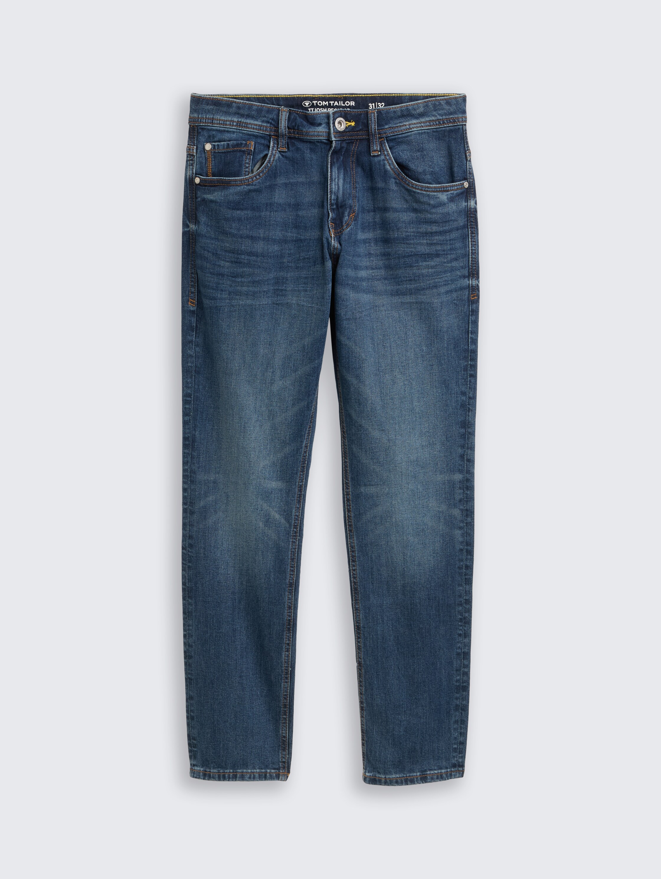 TTJOSH REGULAR SLIM Jeans mit Stretch - mid_stone_wash_denim - 