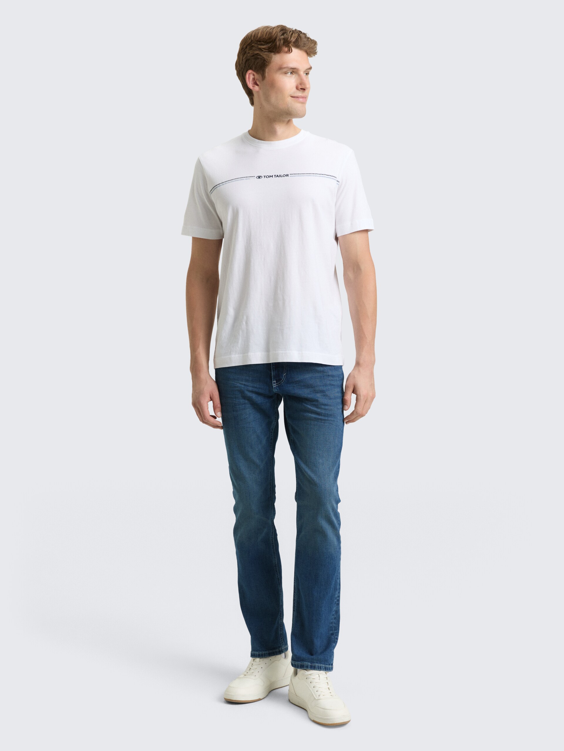 TTMARVIN STRAIGHT Jeans - Used Mid Stone Blue Denim - Model-Vorderansicht