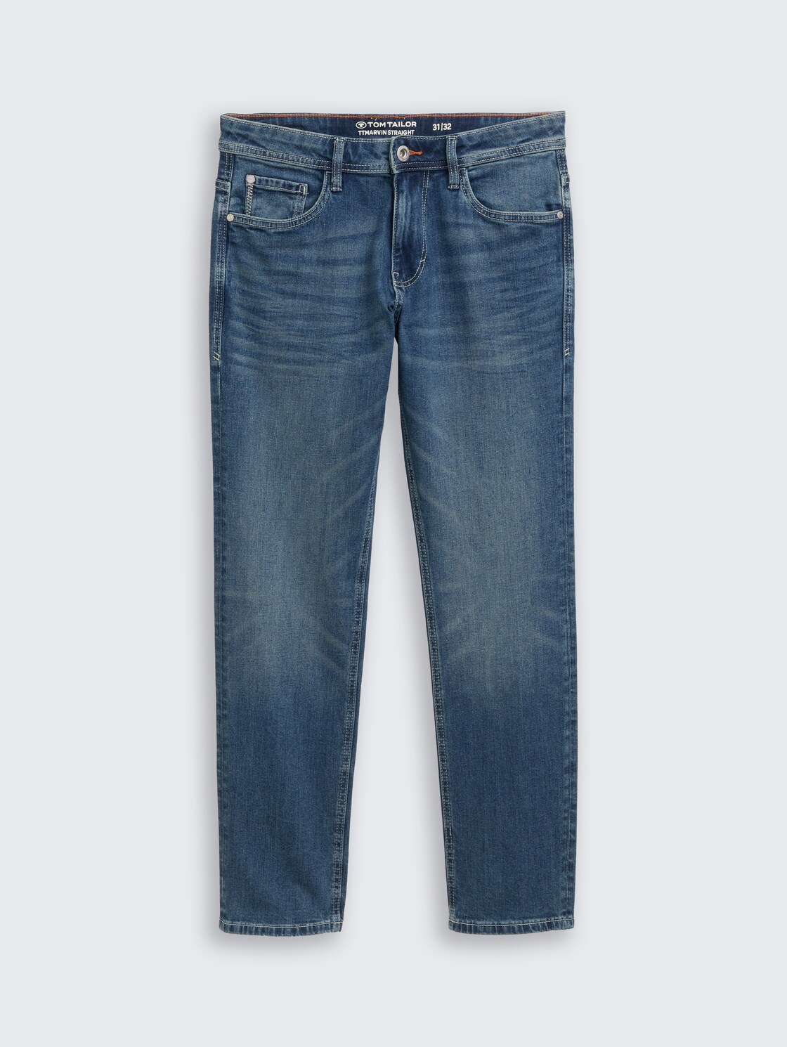 TTMARVIN STRAIGHT Jeans - Used Mid Stone Blue Denim - Vorder-Produkt-Ansicht