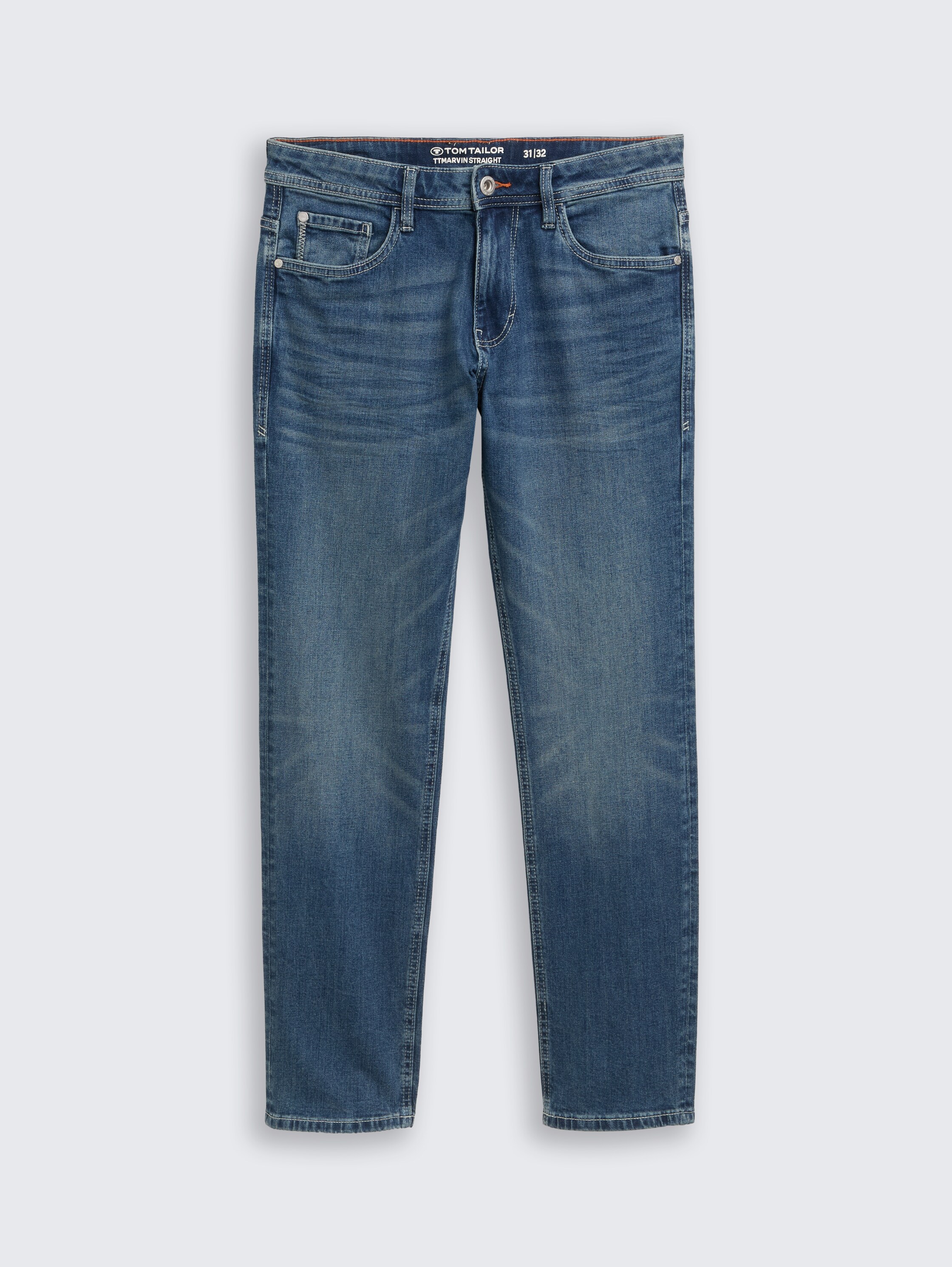 TTMARVIN STRAIGHT Jeans mit Stretch - used_mid_stone_blue_denim - 