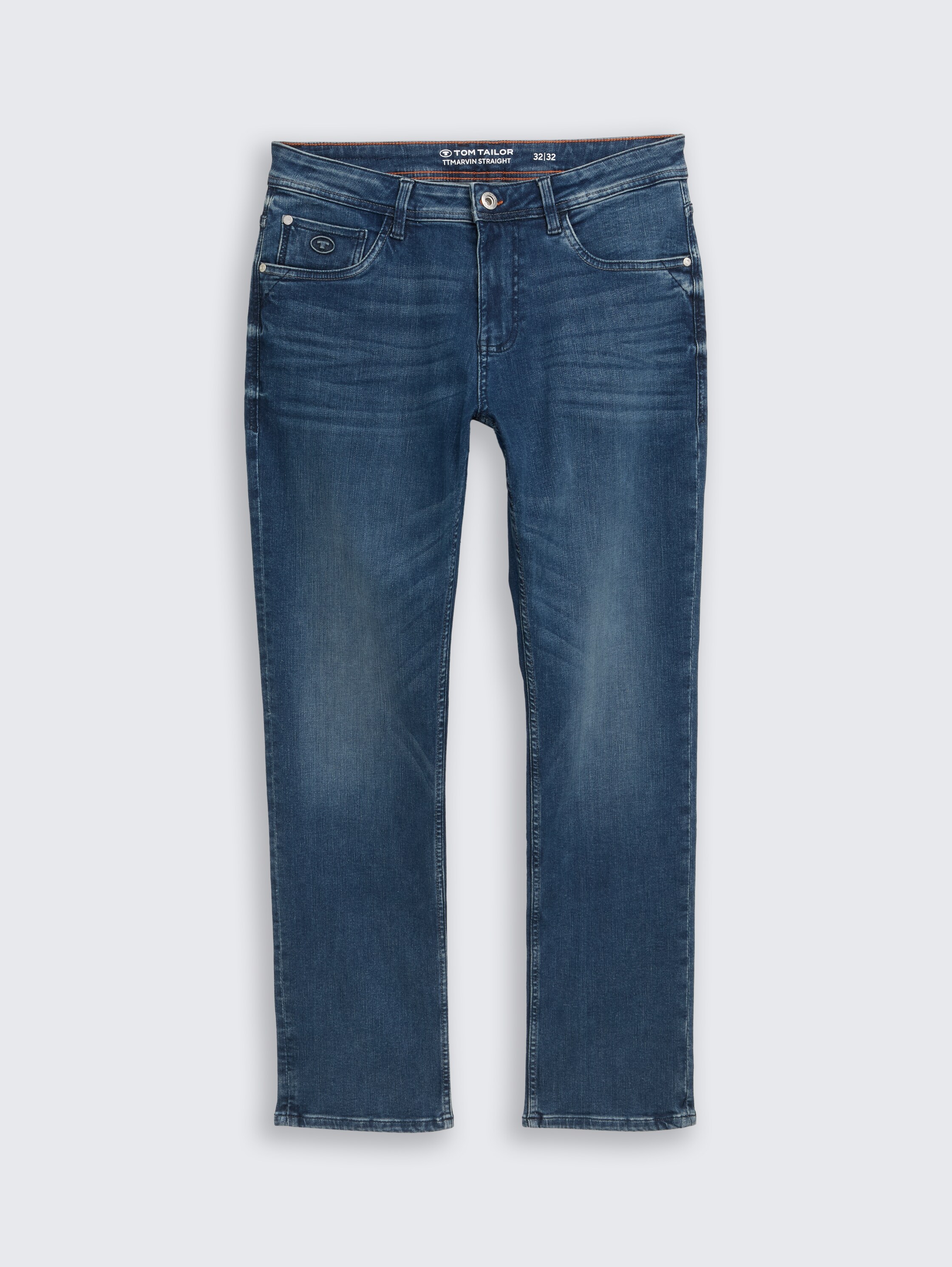 TTMARVIN STRAIGHT Jeans mit Superstretch - Used Dark Stone Blue Denim - Vorder-Produkt-Ansicht