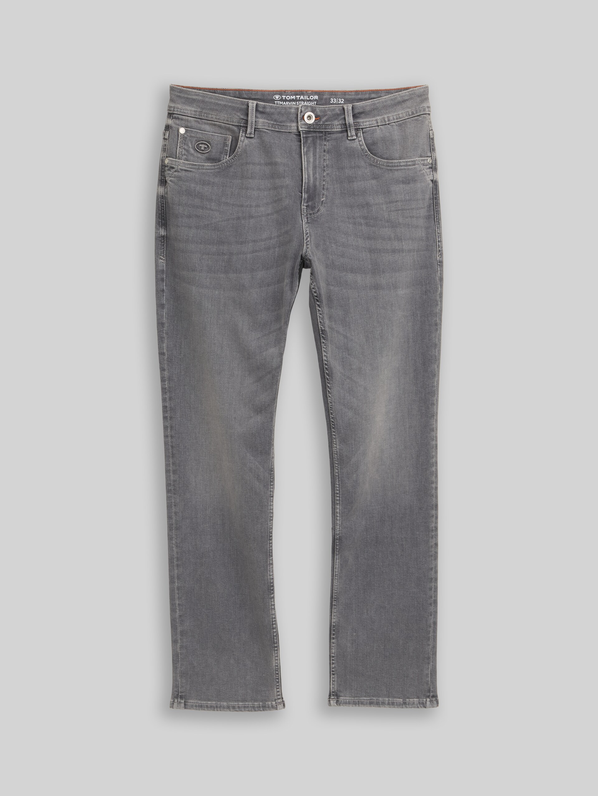Jeans TTMARVIN STRAIGHT avec super-stretch - grey denim - Vue de face du produit