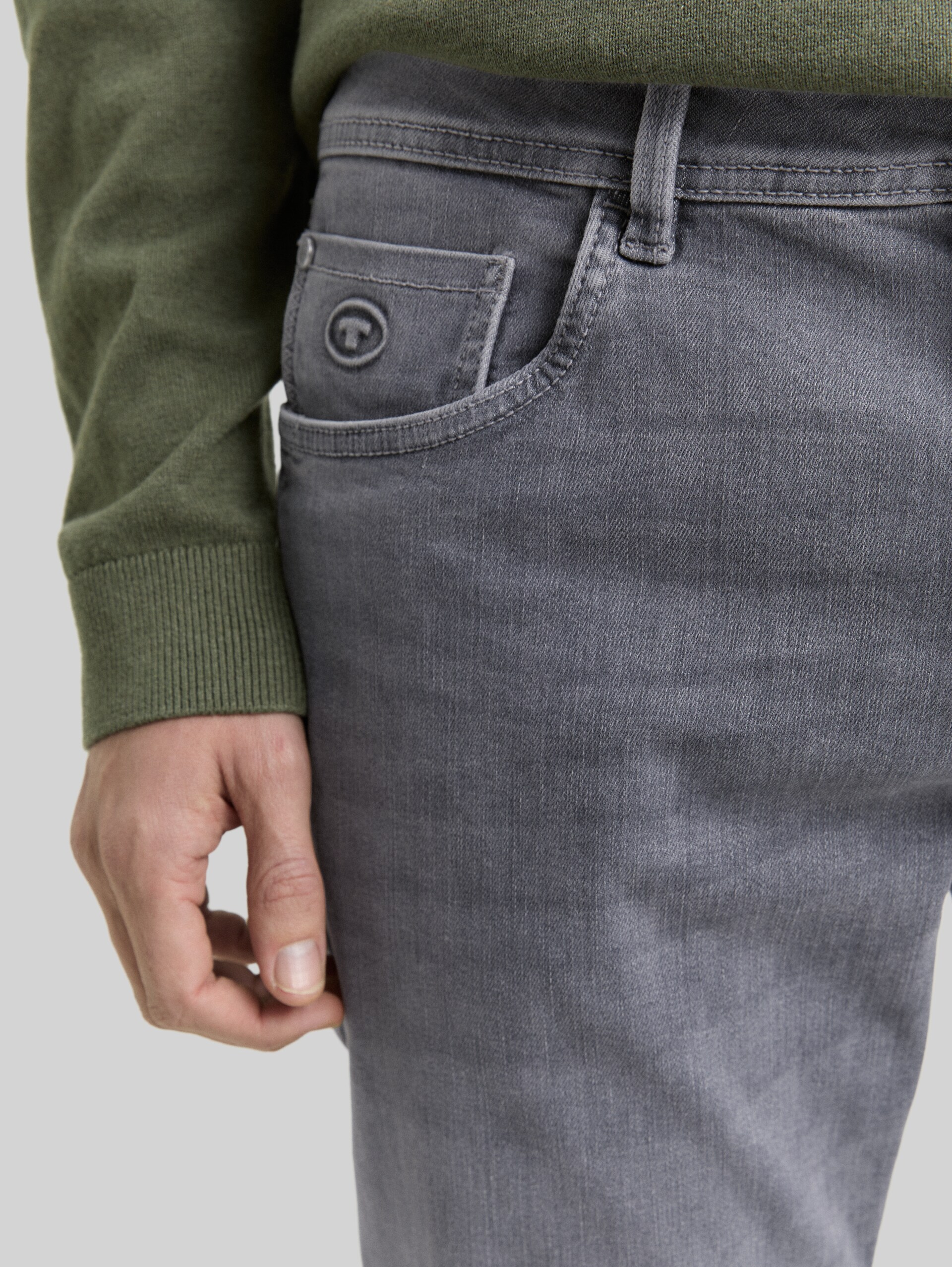 Jeans TTMARVIN STRAIGHT avec super-stretch - grey denim - Vue détaillée du modèle