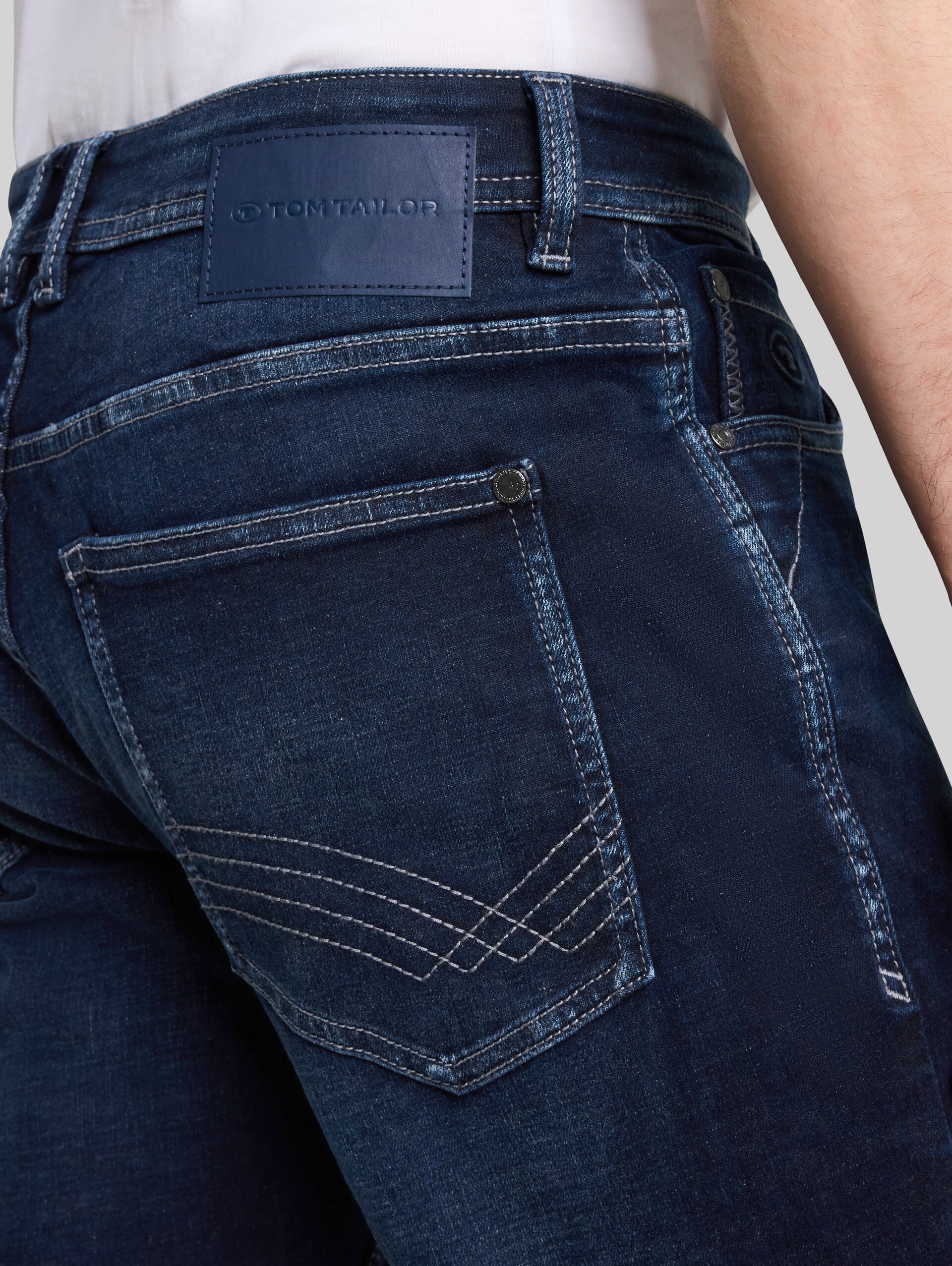 Jeans TTJOSH REGULAR SLIM extensibles - used dark blue black denim - Vue détaillée du modèle