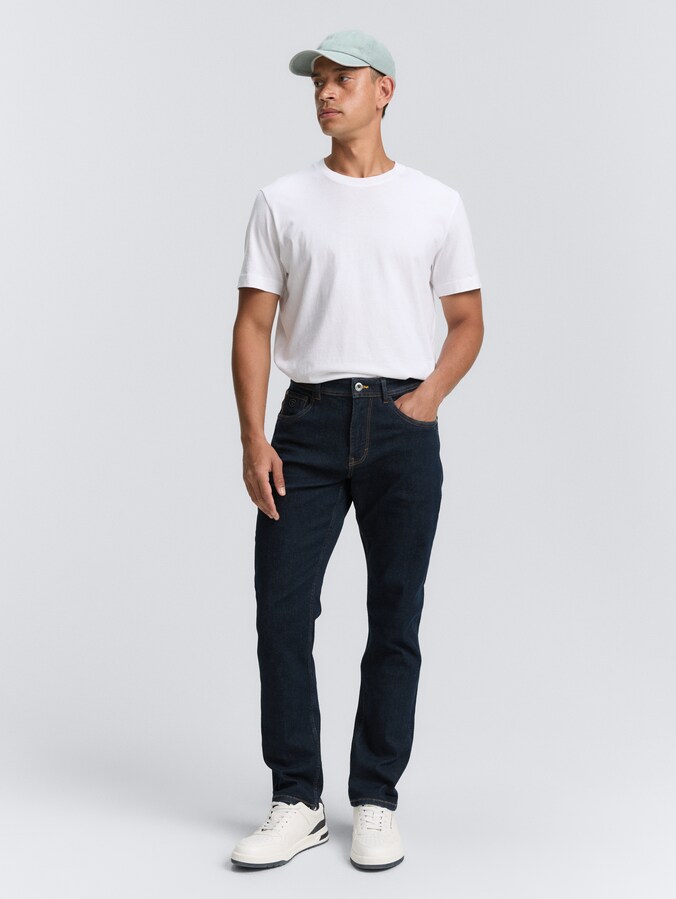 TTJOSH REGULAR SLIM Jeans mit Stretch von Men, Rinsed Blue Denim