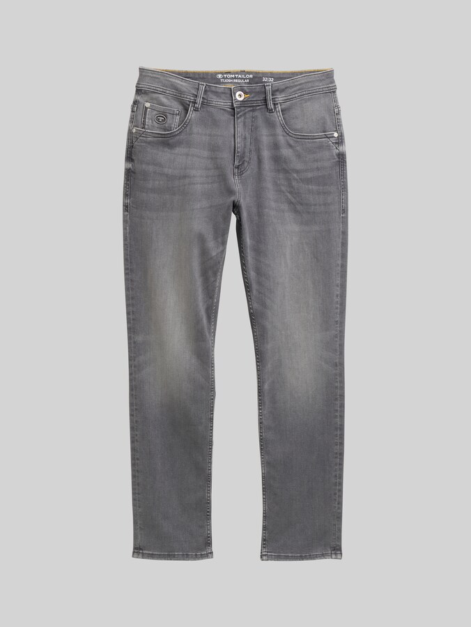TTJOSH REGULAR SLIM-jeans met stretch door Men, grey denim