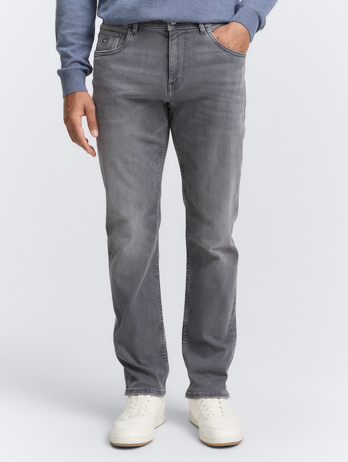 TTJOSH REGULAR SLIM Stretch jeans by Men, grey denim