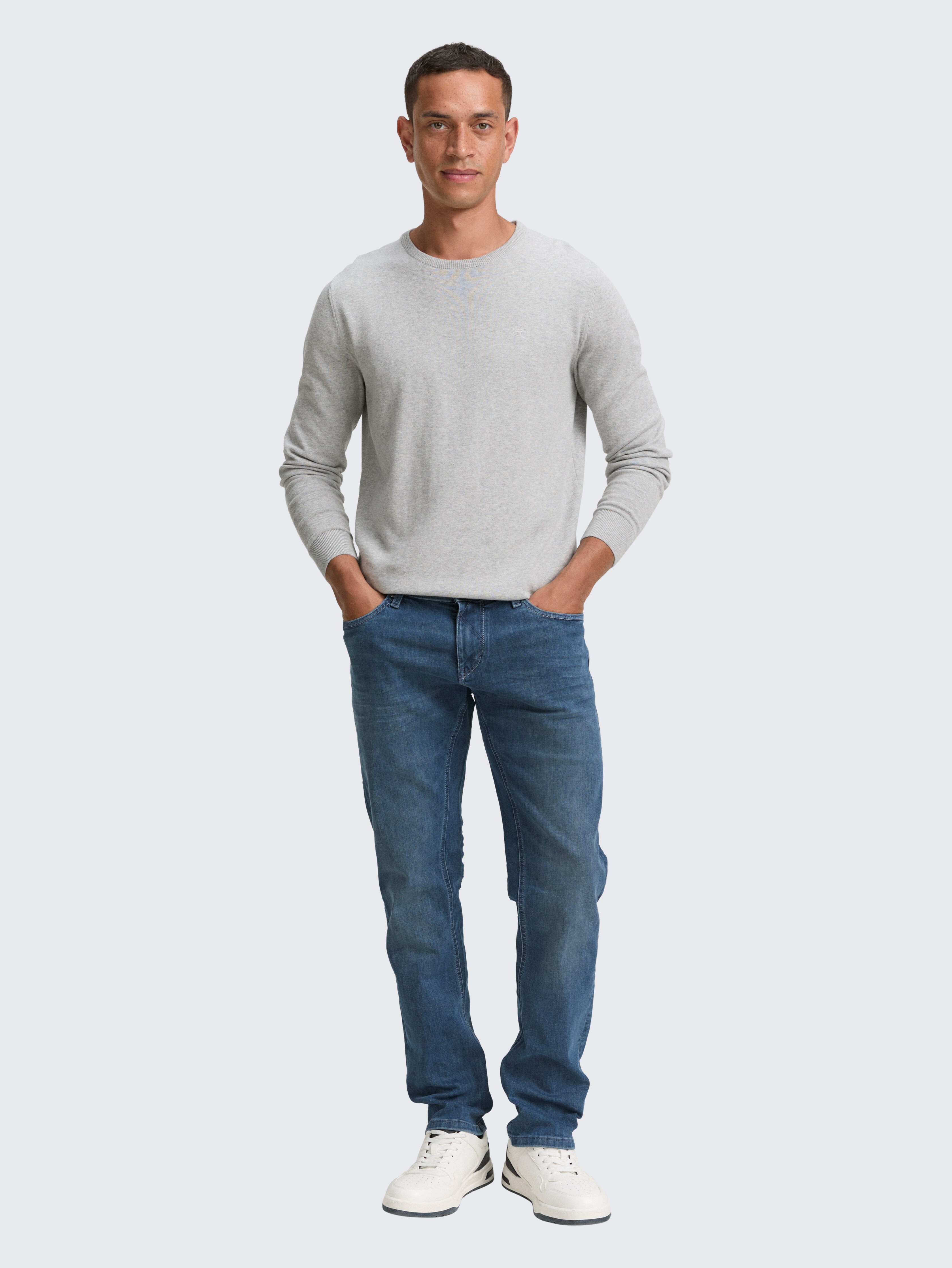 TTCURT TAPERED jeans with stretch in blue by Tom Tailor