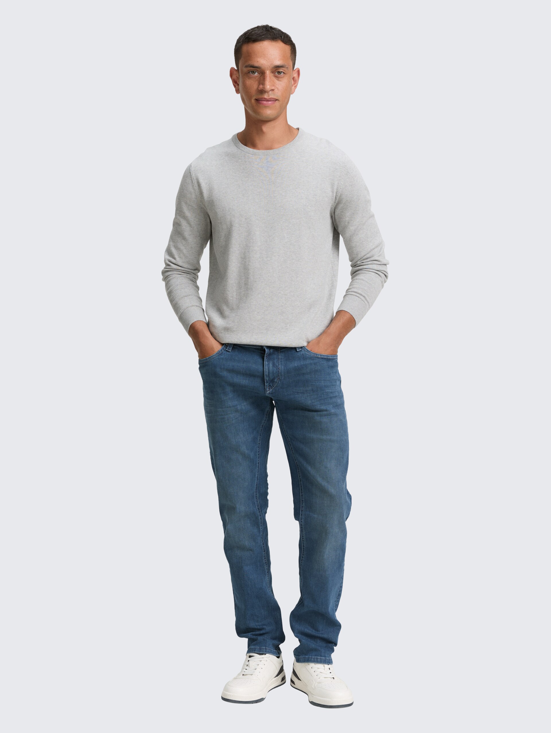 TTCURT TAPERED Jeans mit Stretch - blue grey denim - Model-Vorderansicht