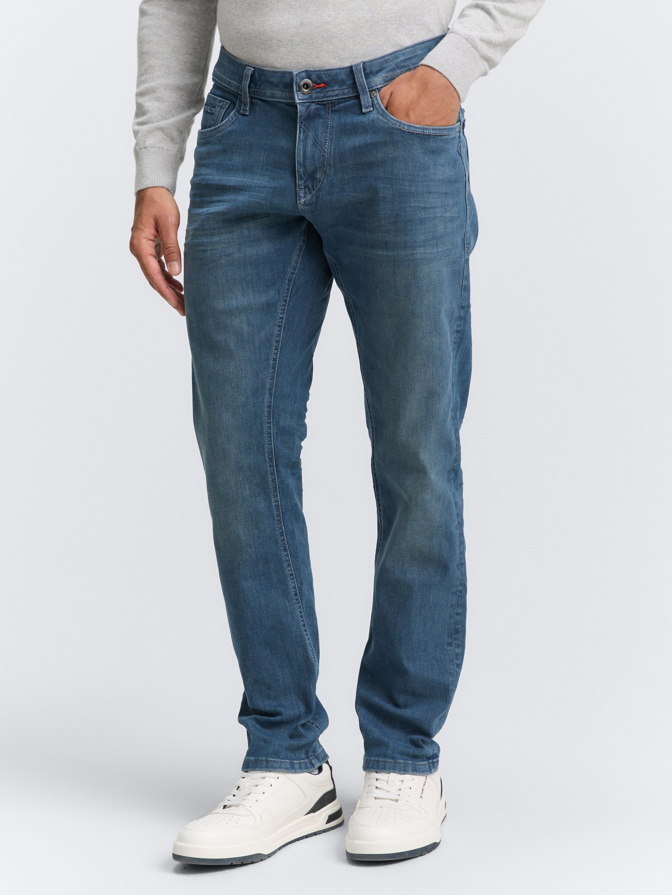TTCURT TAPERED jeans met stretch - blue_grey_denim - 