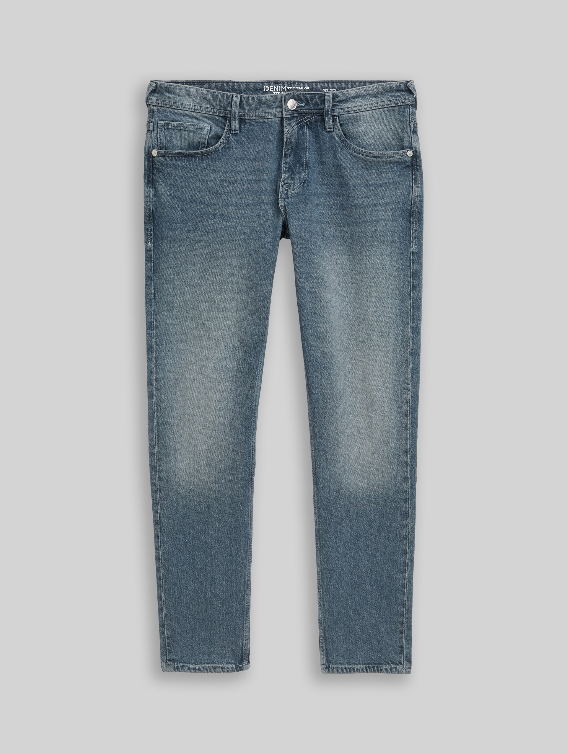 TTPIERS SLIM jeans - used mid blue grey denim - Front product view