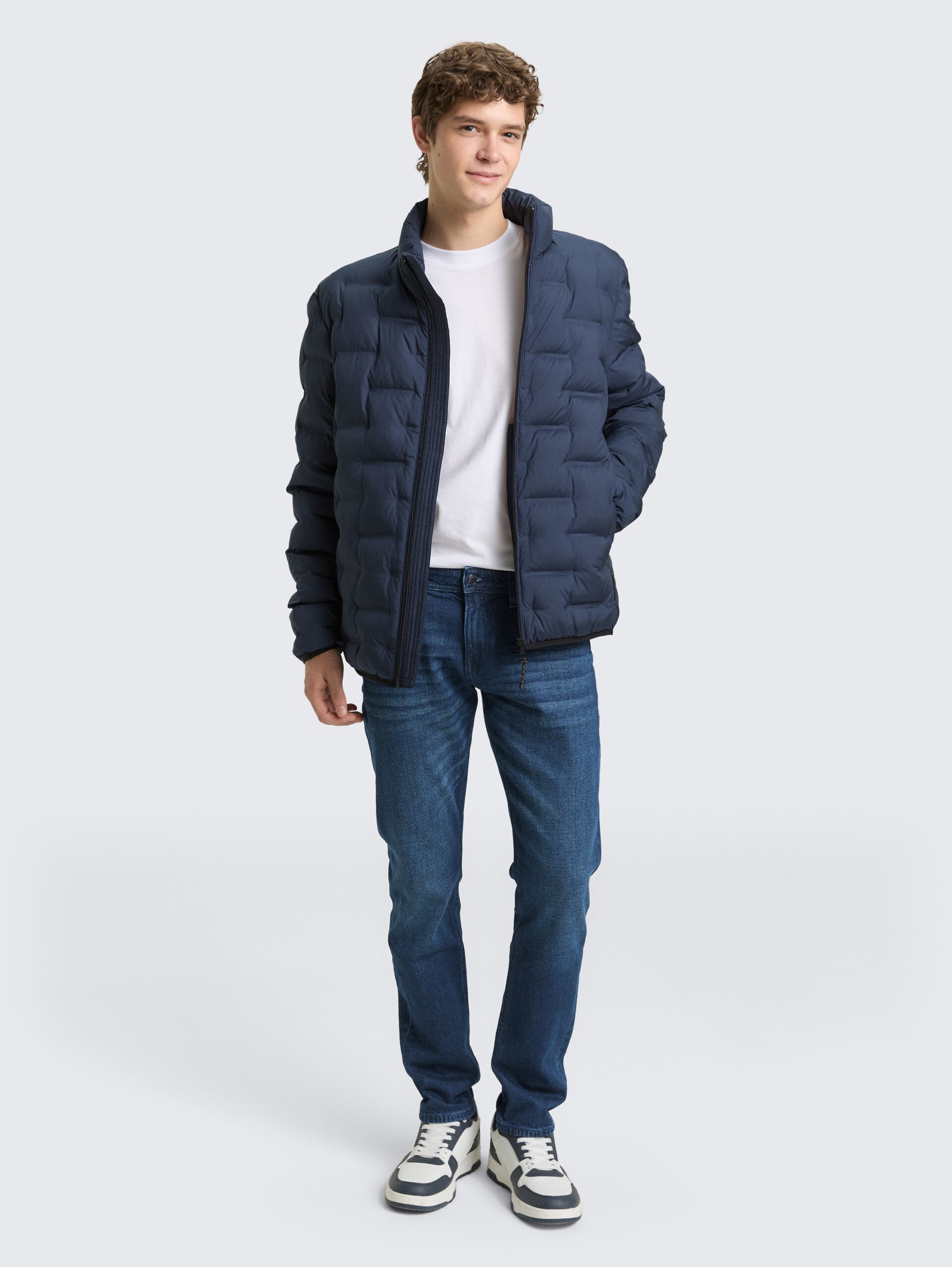 TTPIERS SLIM Jeans - dark blue denim - Model-Vorderansicht
