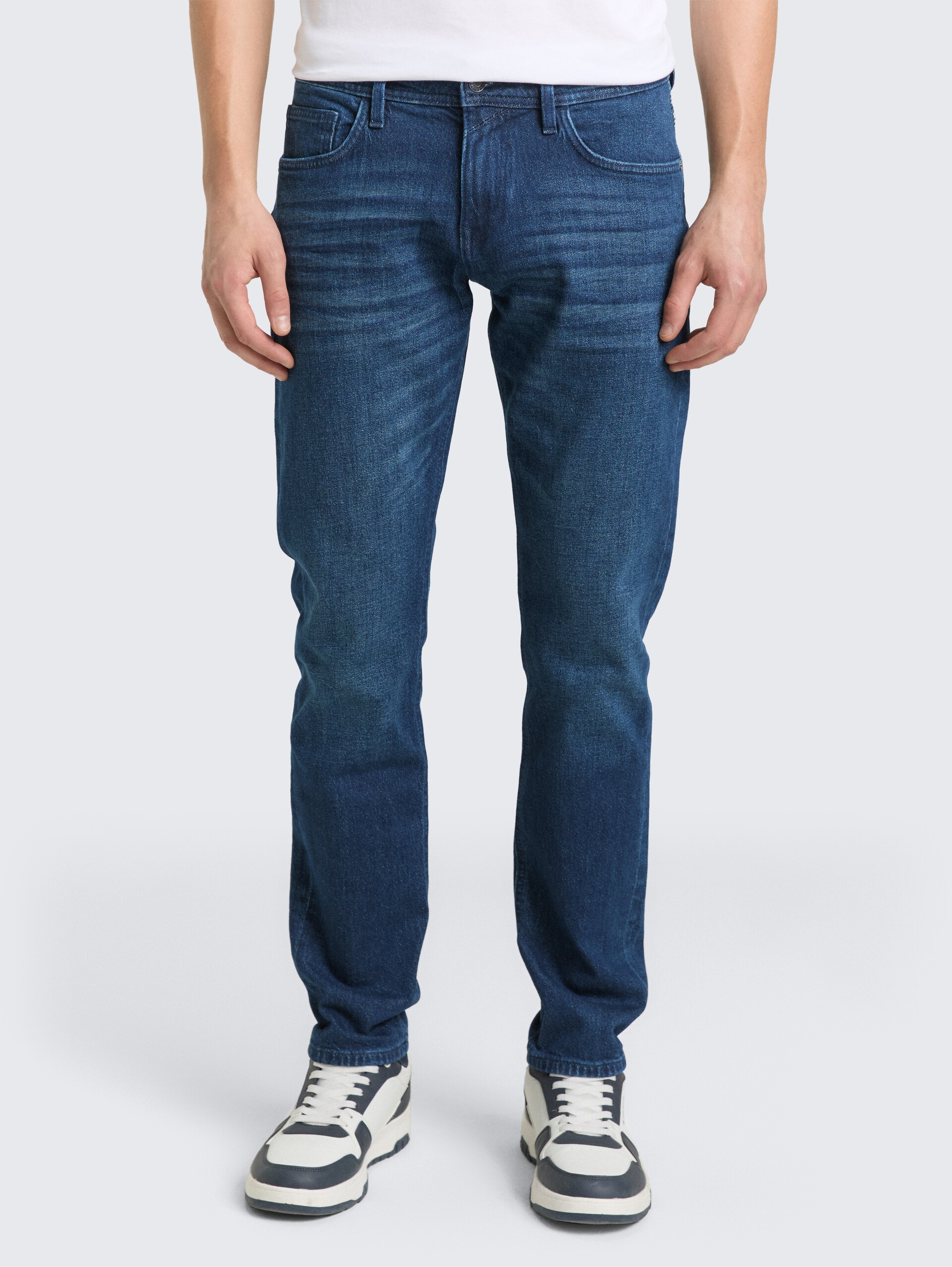 TTPIERS SLIM Jeans - dark blue denim - Ausschnitt Model-Vorderansicht