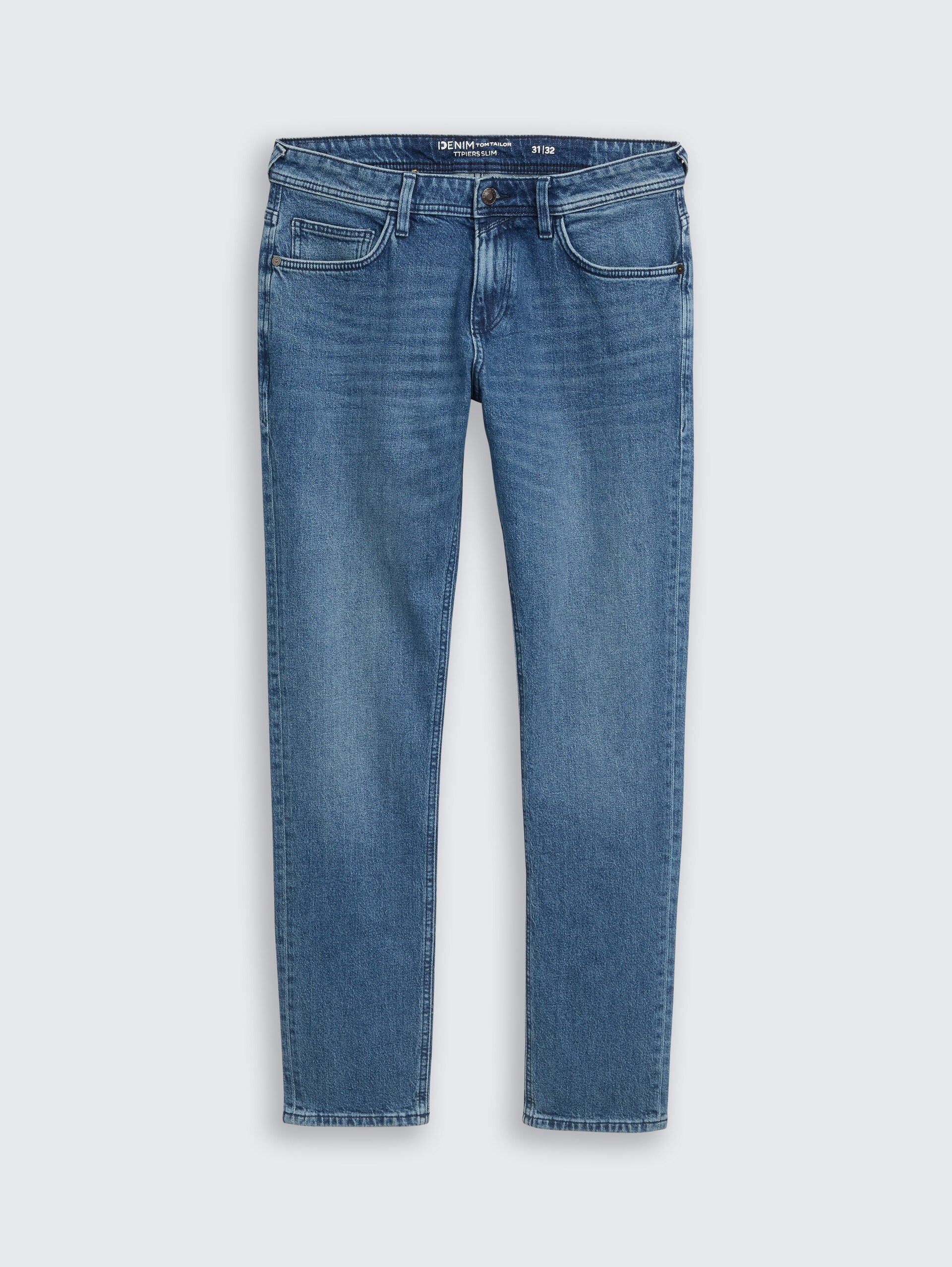TTPIERS SLIM Jeans - Stone Blue Denim - Vorder-Produkt-Ansicht