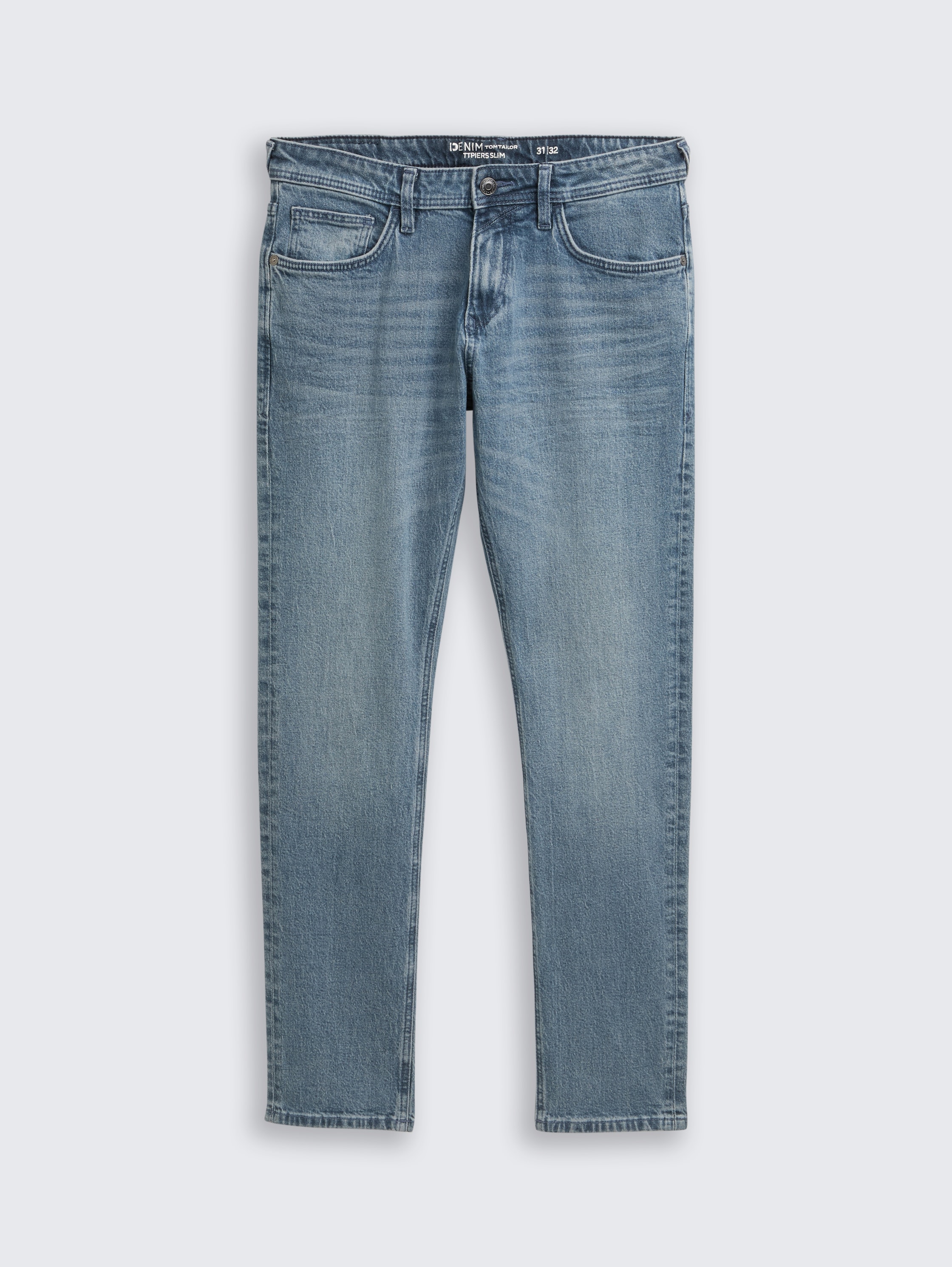 TTPIERS SLIM Jeans - mid stone blue grey denim - Vorder-Produkt-Ansicht