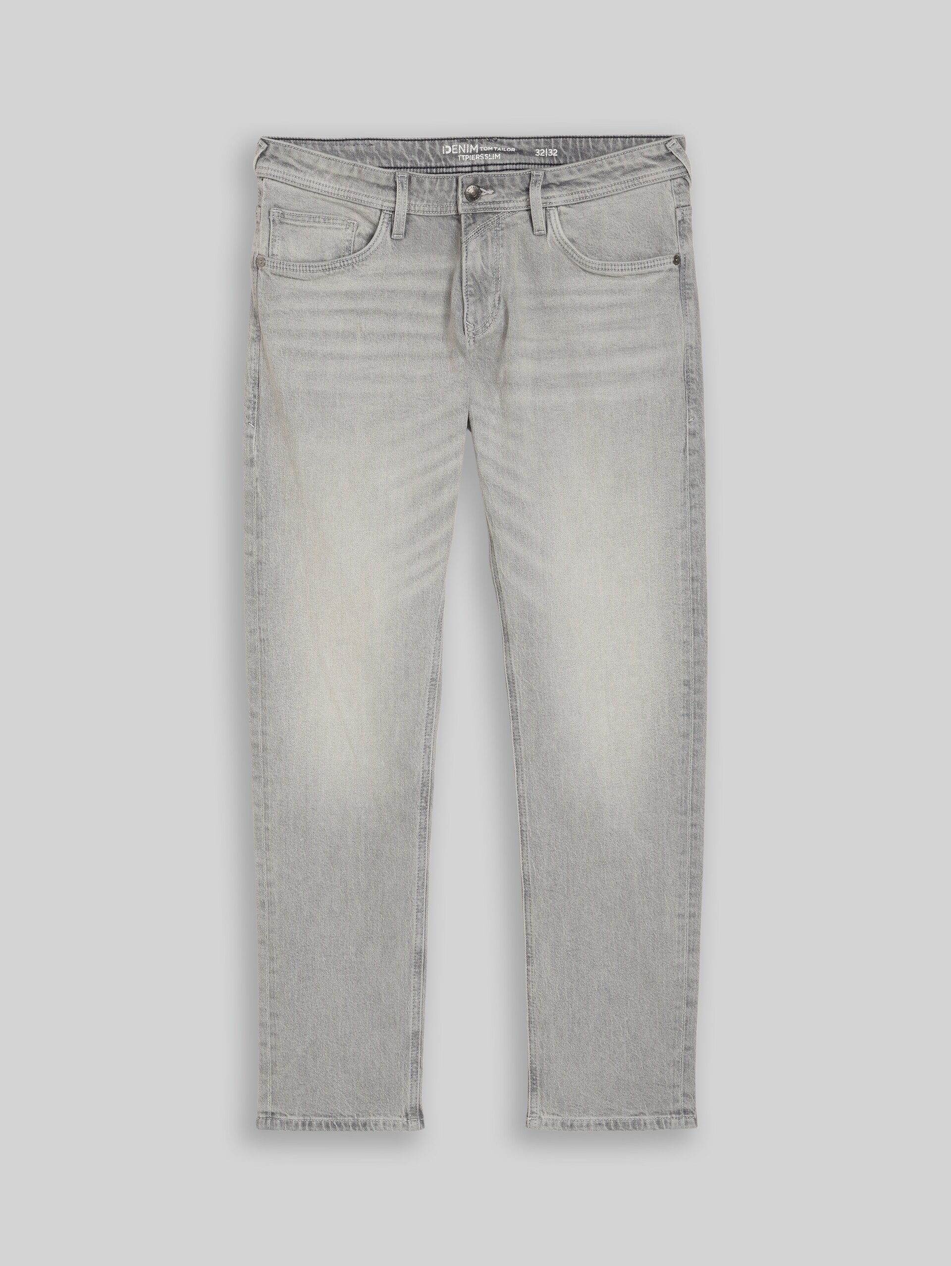 TTPIERS SLIM Jeans - used light stone grey denim - Vorder-Produkt-Ansicht