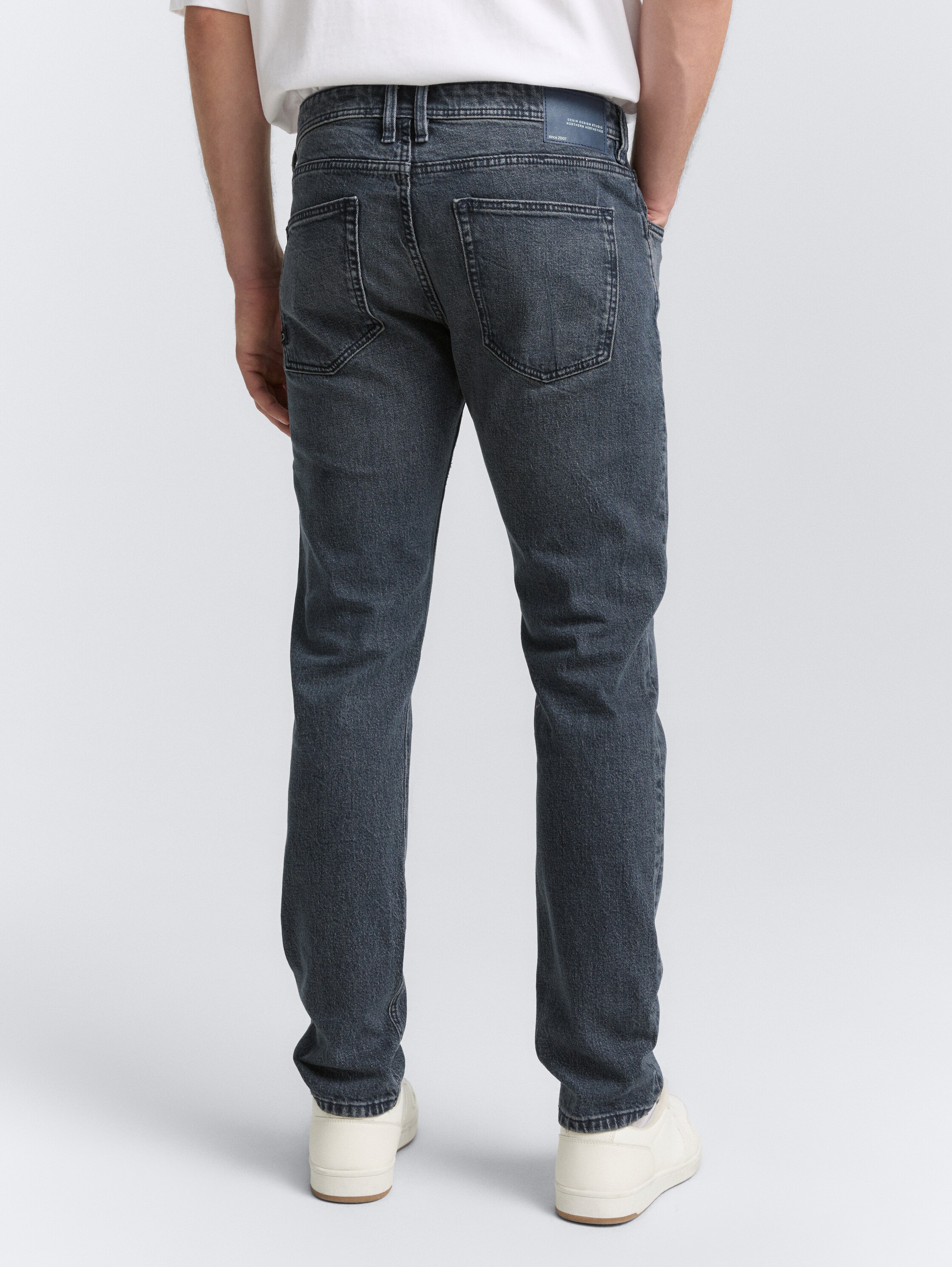 TTPIERS SLIM Jeans - used_dark_stone_grey_denim - 