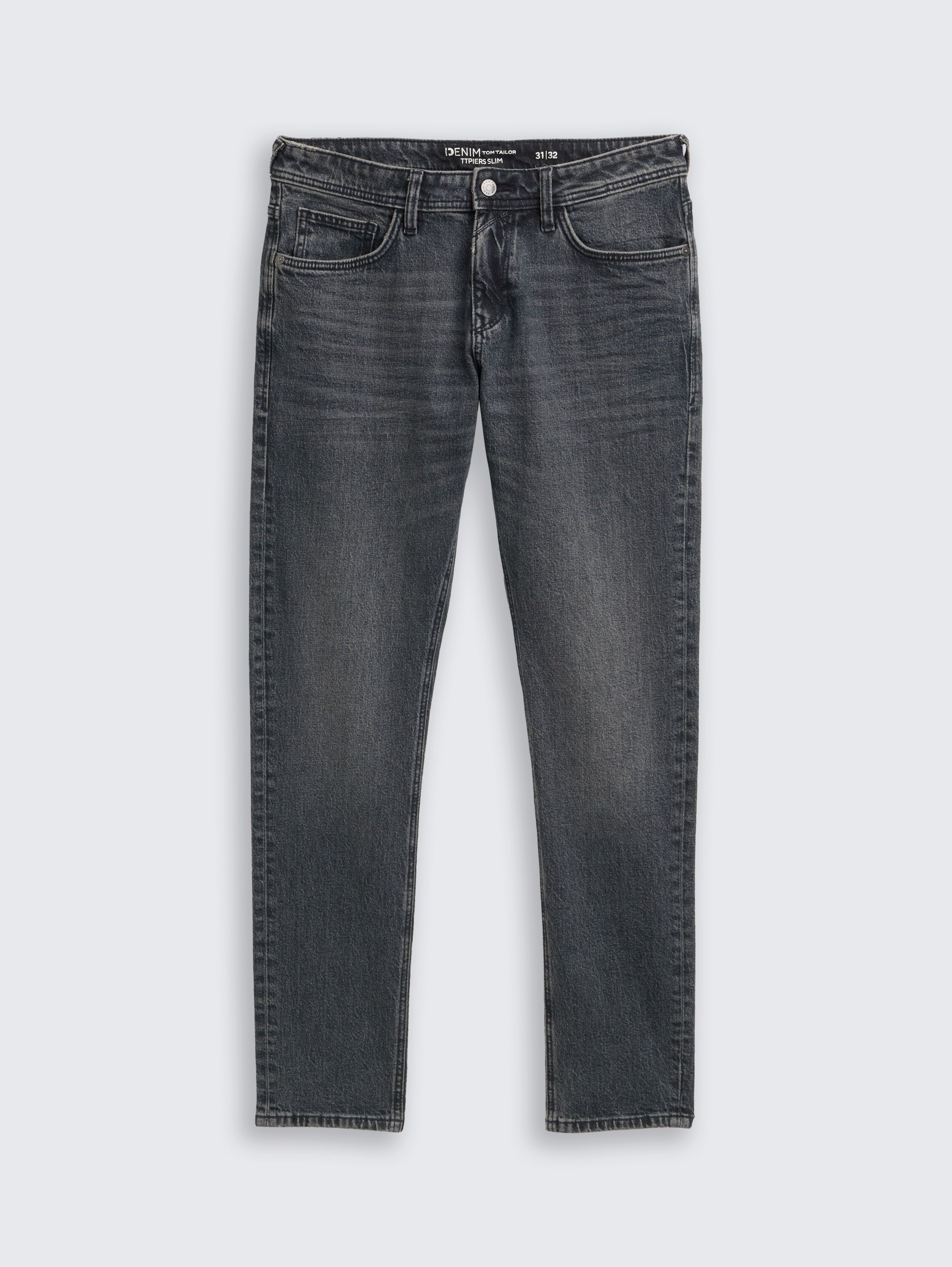 TTPIERS SLIM Jeans - used_dark_stone_grey_denim - 