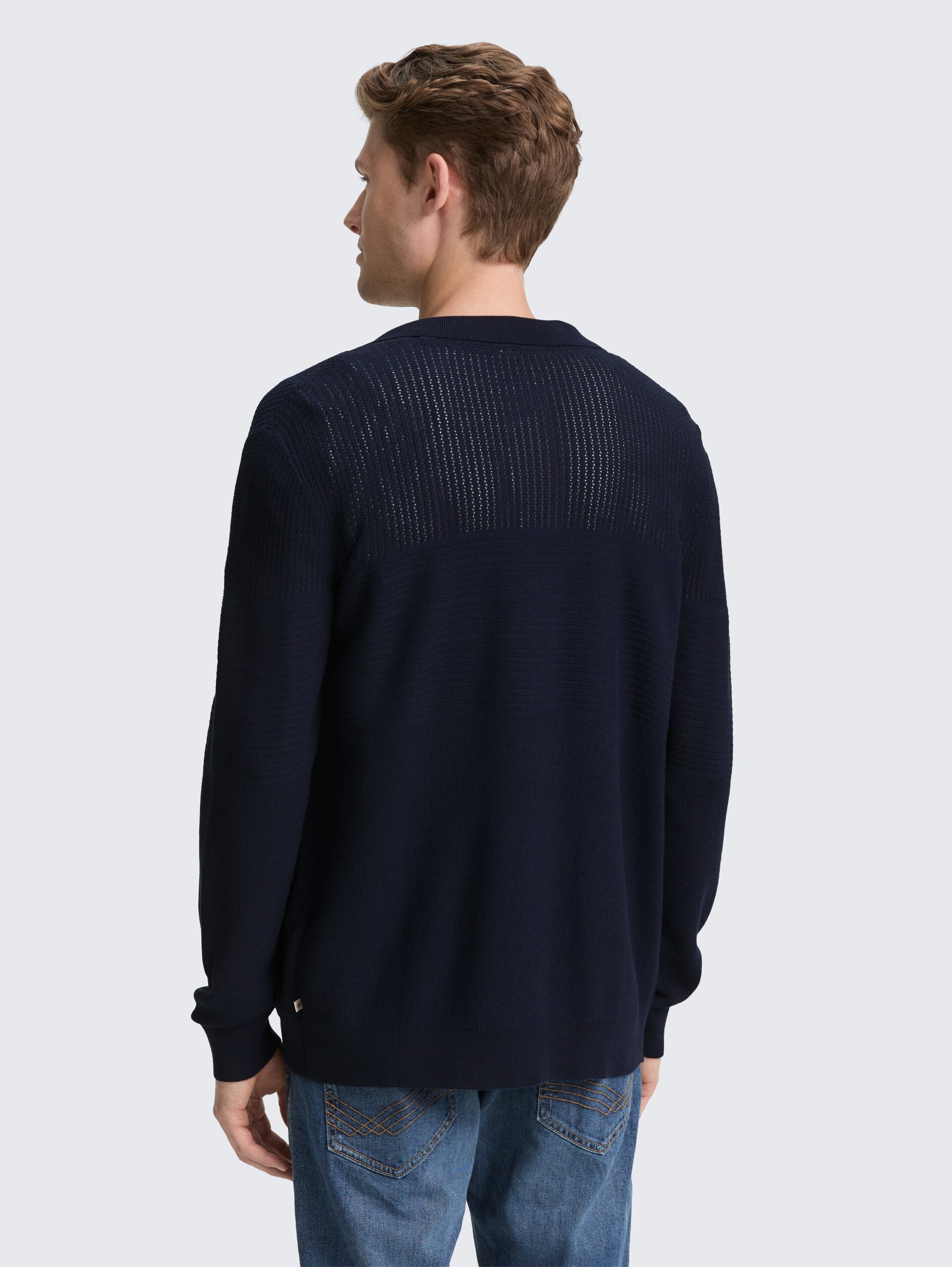 Strickjacke mit Knopfleiste - sky captain blue