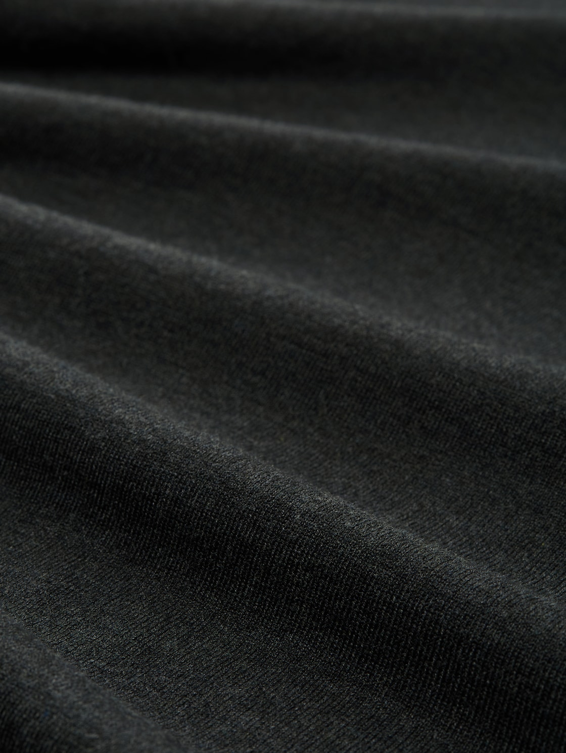 Strick-Poloshirt aus Viskose - Black Grey Melange - Material-Ansicht