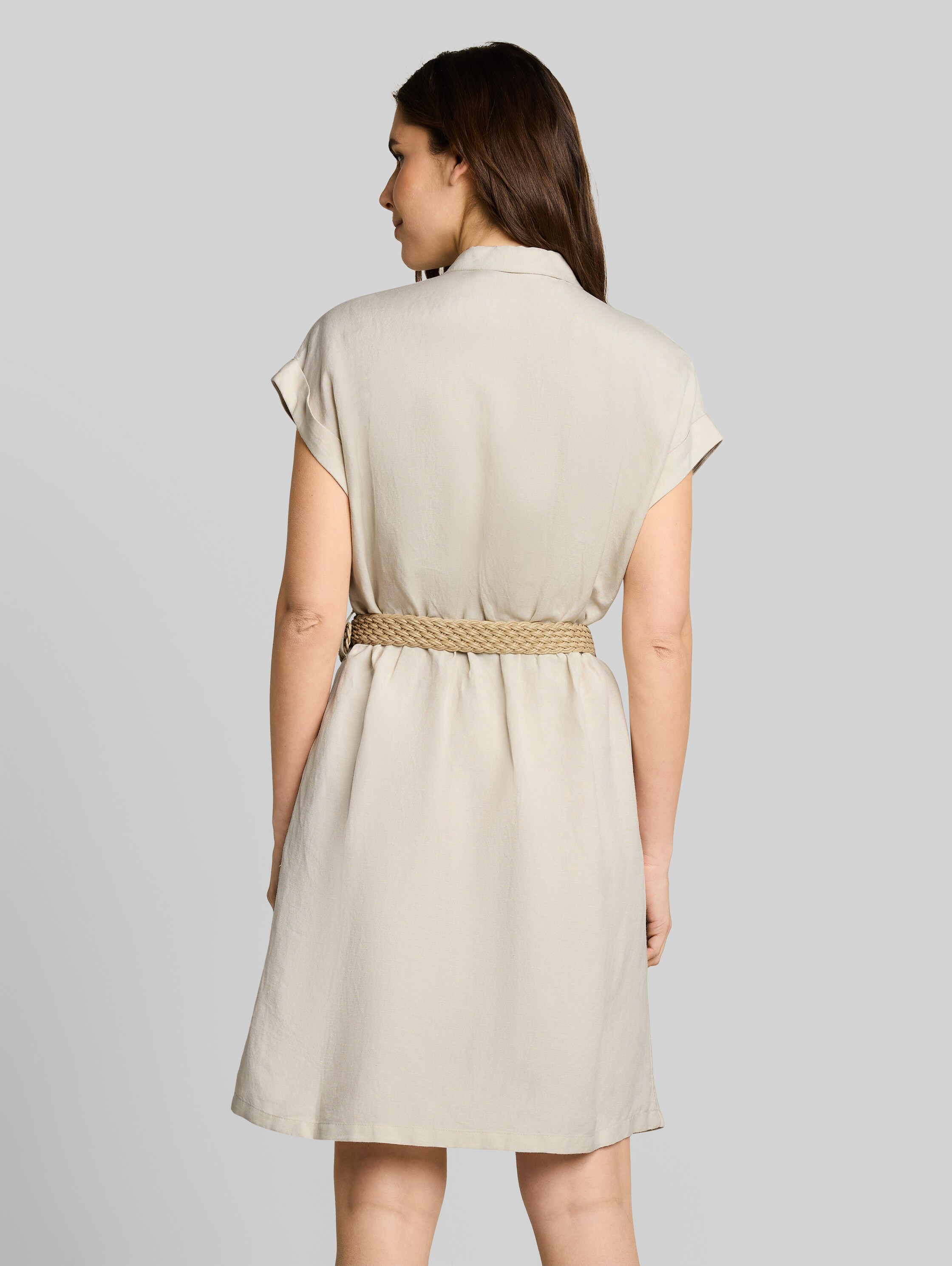 Bluza obleka iz lanene mešanice - Image 5