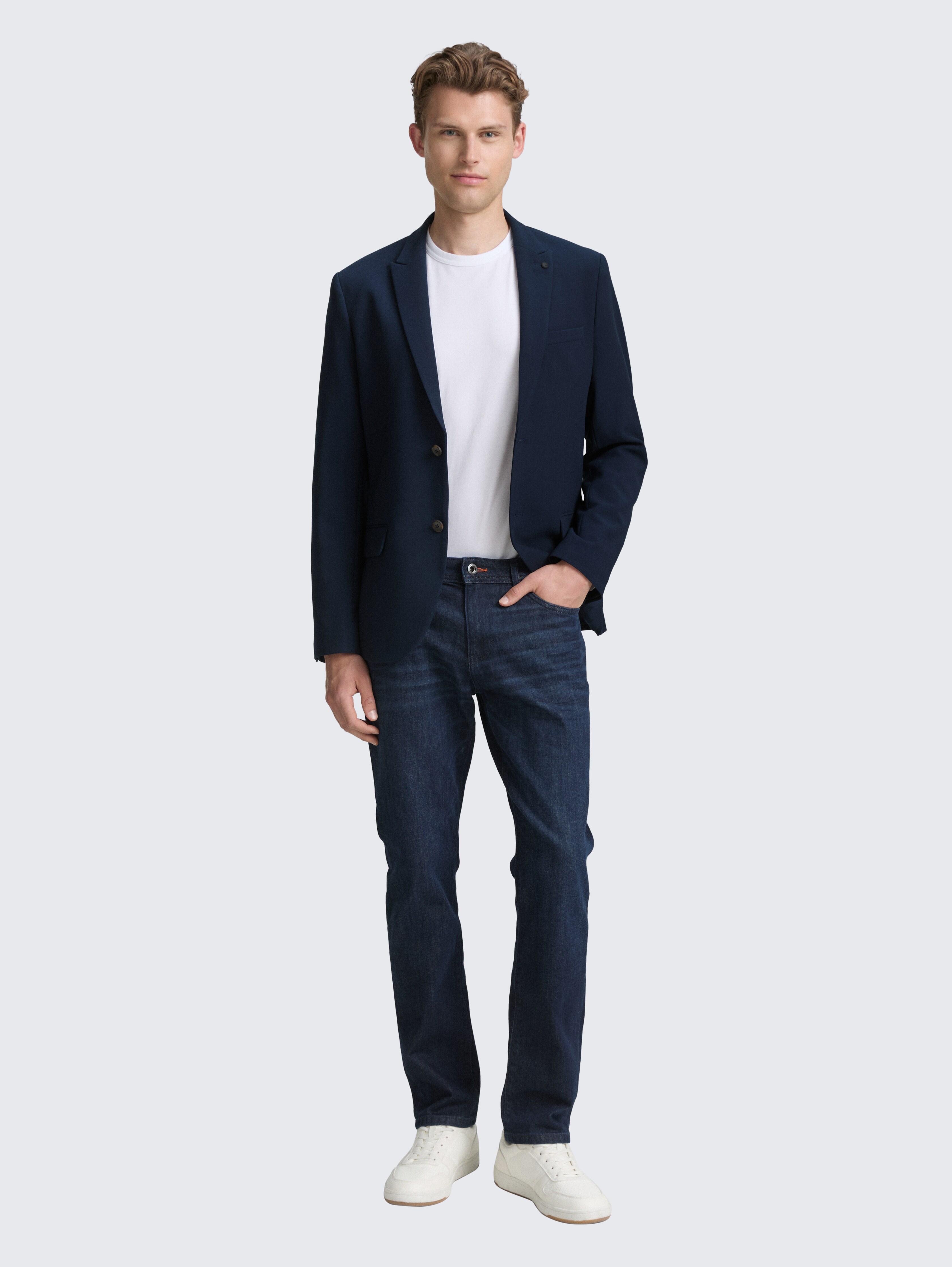 Regular fit jacket in blue by Tom Tailor