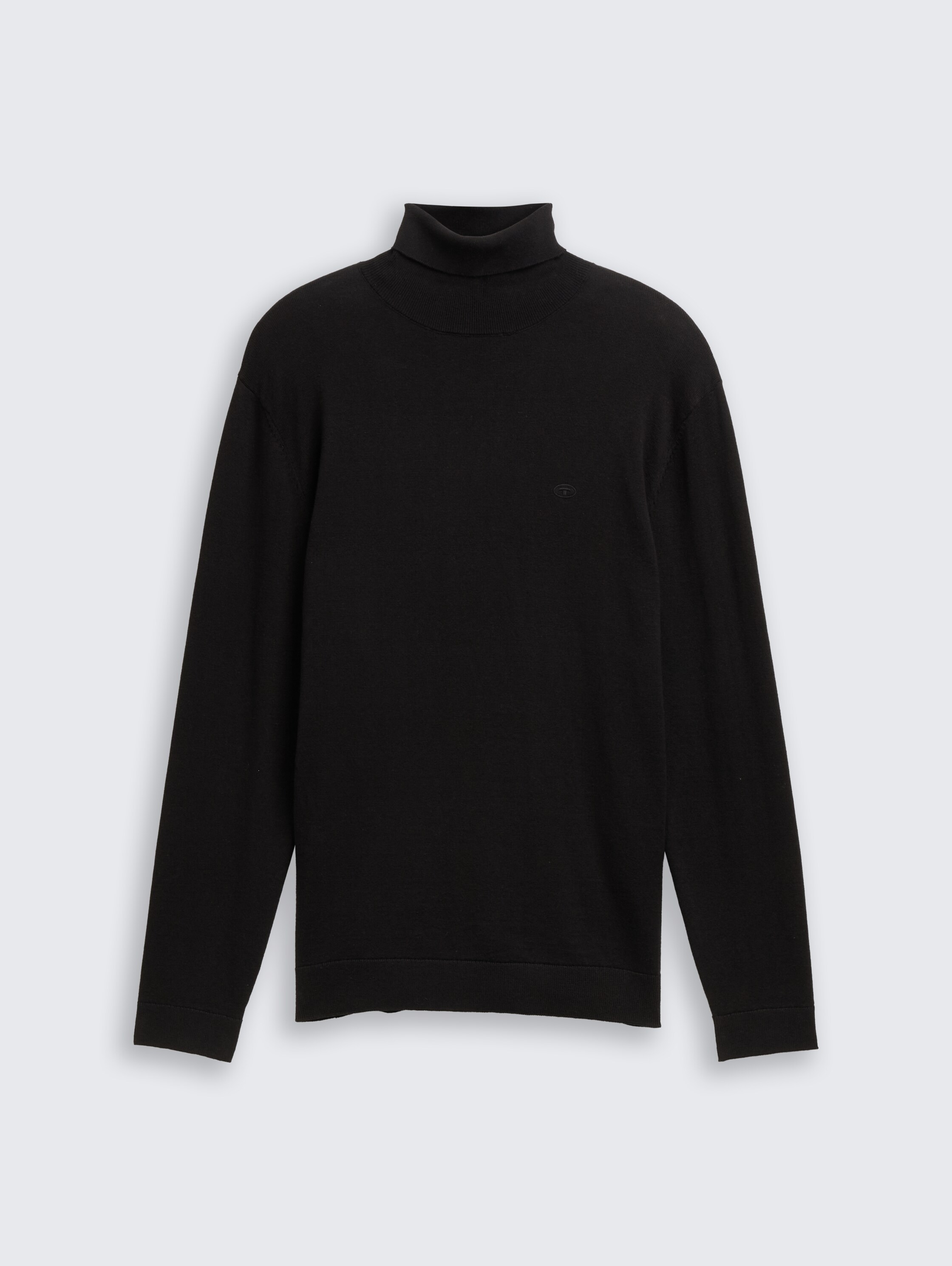 Rollkragenpullover aus Baumwolle - black - 
