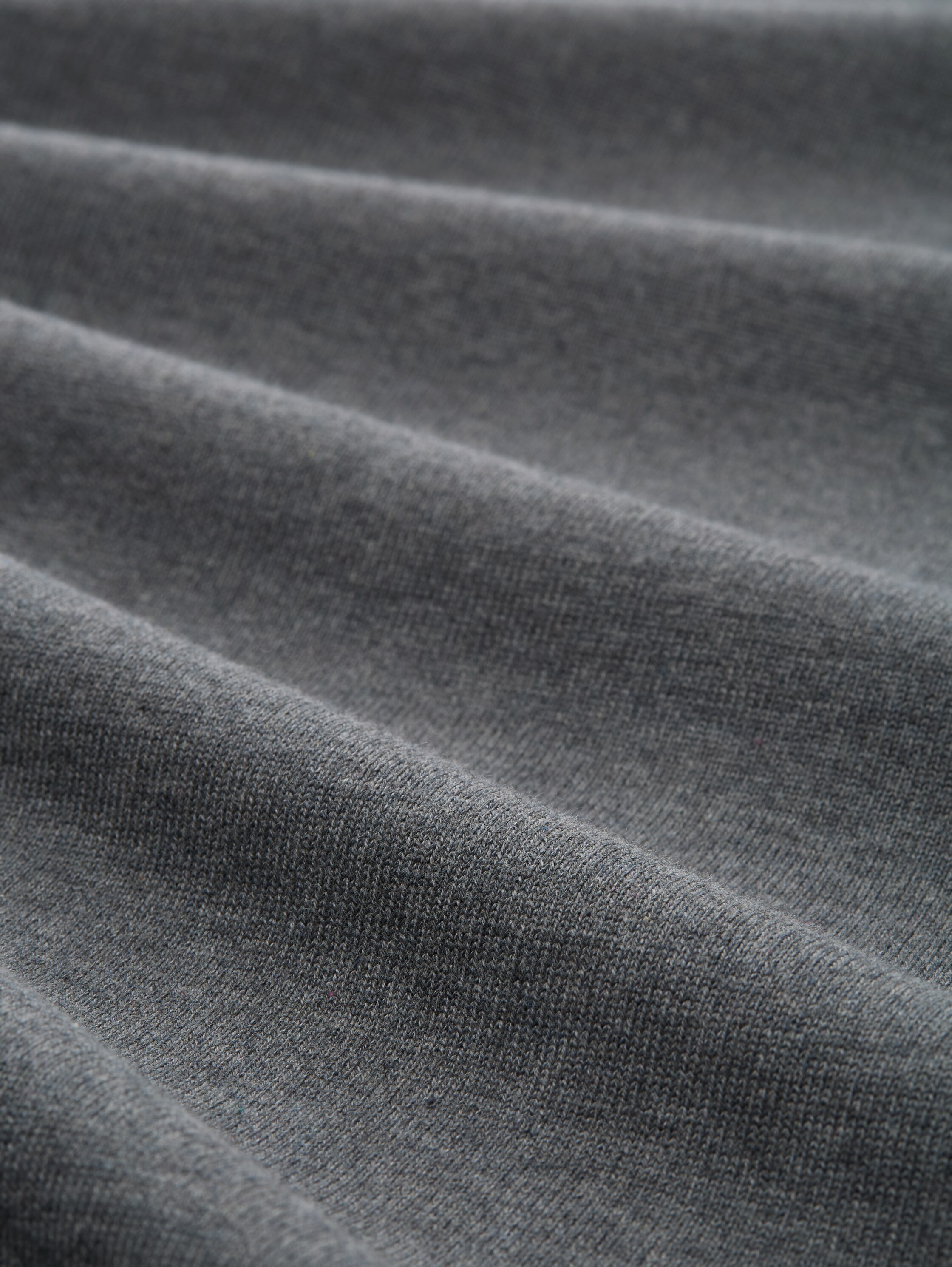 Rollkragenpullover aus Baumwolle - classic dark grey melange - Material-Ansicht