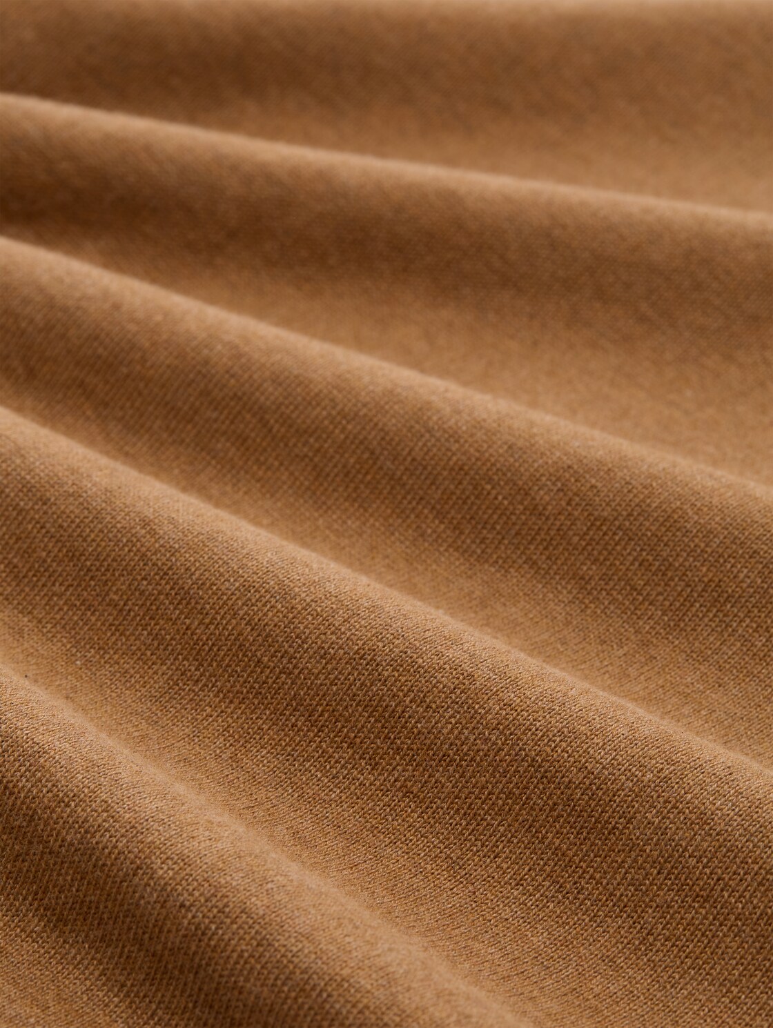 Rollkragenpullover aus Baumwolle - mid brown melange - Material-Ansicht