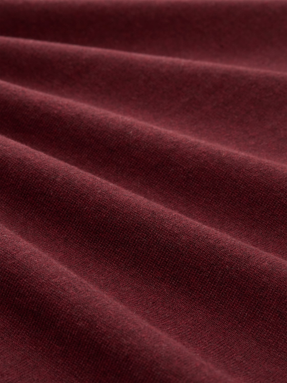 Rollkragenpullover aus Baumwolle - bordeaux melange - Material-Ansicht