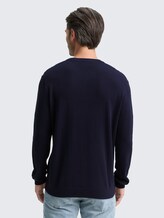 Pull en tricot avec cachemire - Knitted Navy Melange