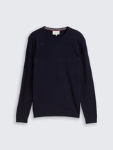 Pull en tricot avec cachemire - Knitted Navy Melange