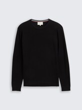 Pull en tricot avec cachemire - Black